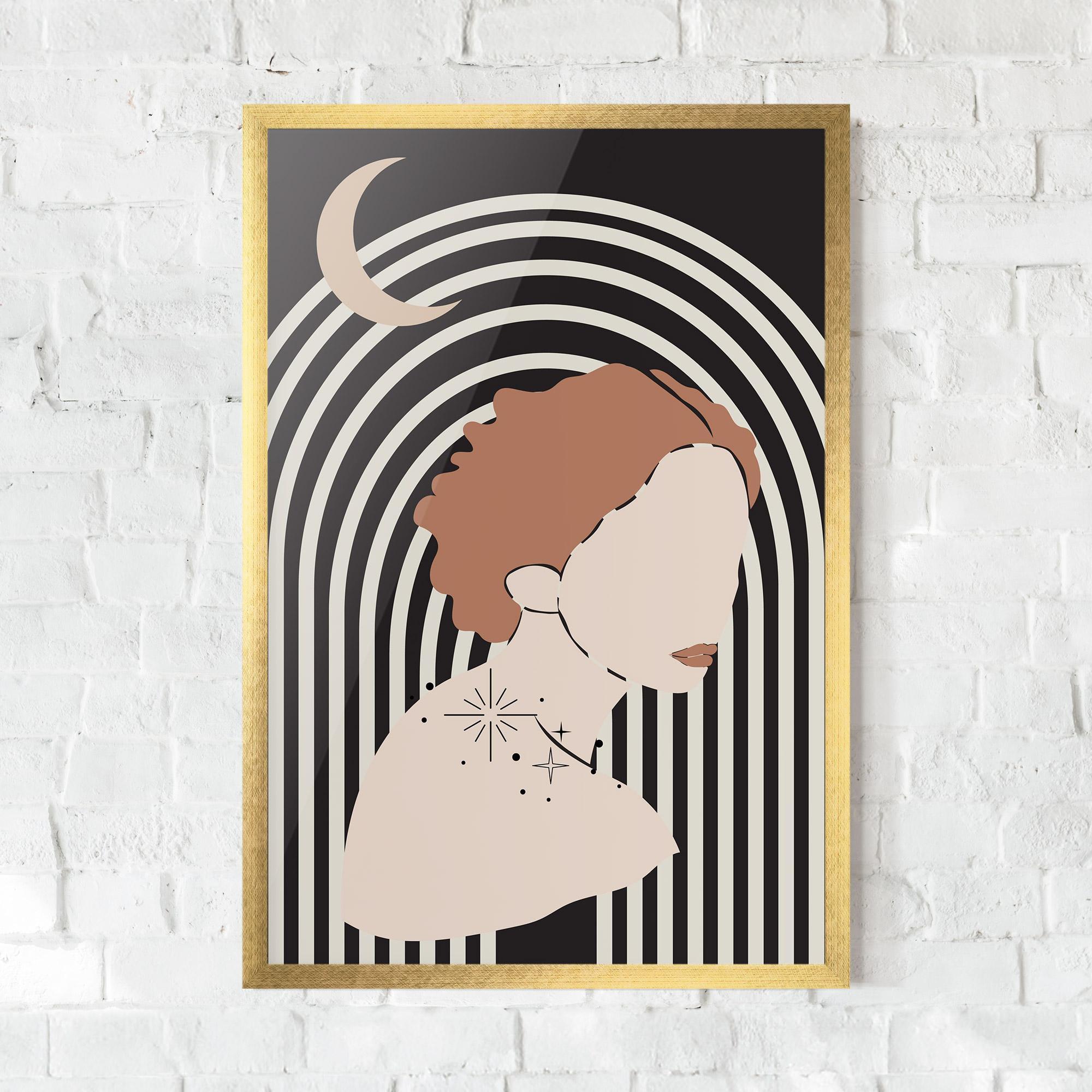 Poster Înrămat Woman Orange Lips mockup 0