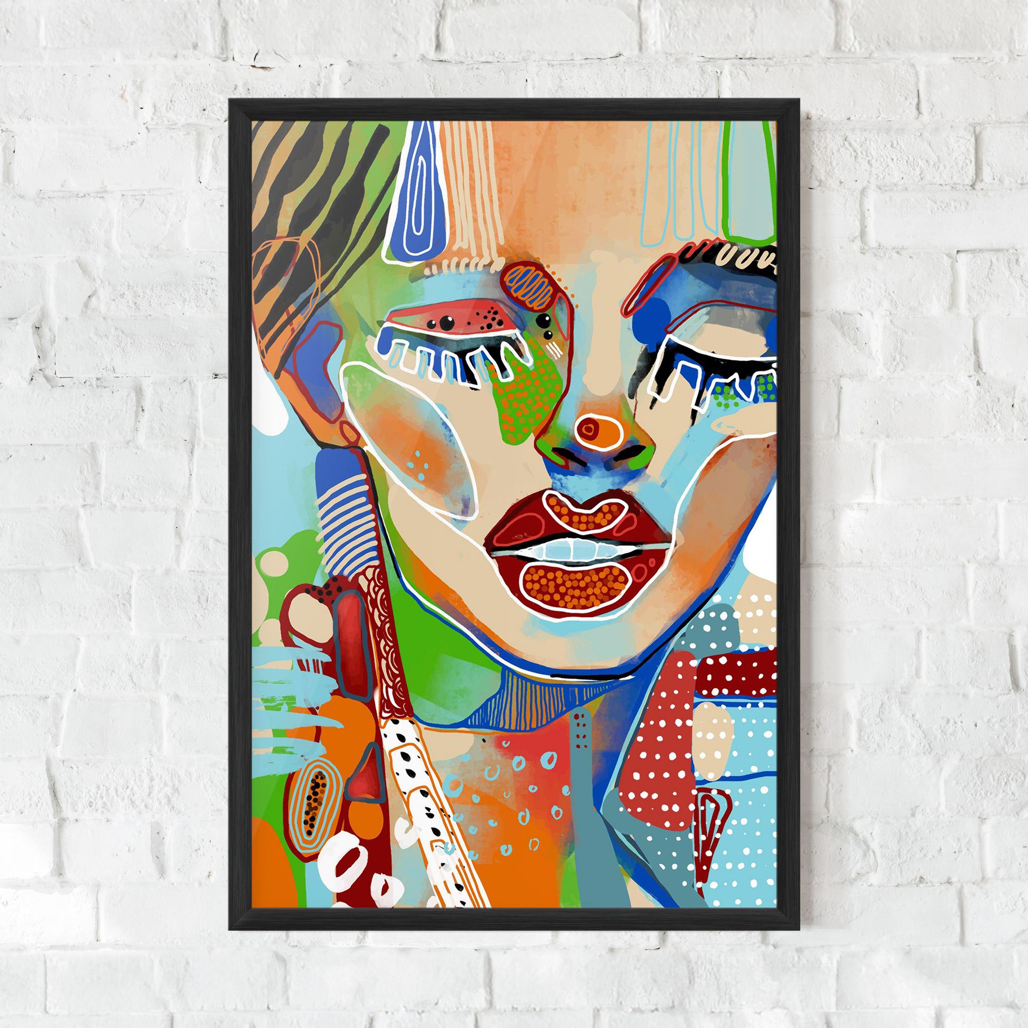Poster Înrămat Abstract Art Woman mockup 0