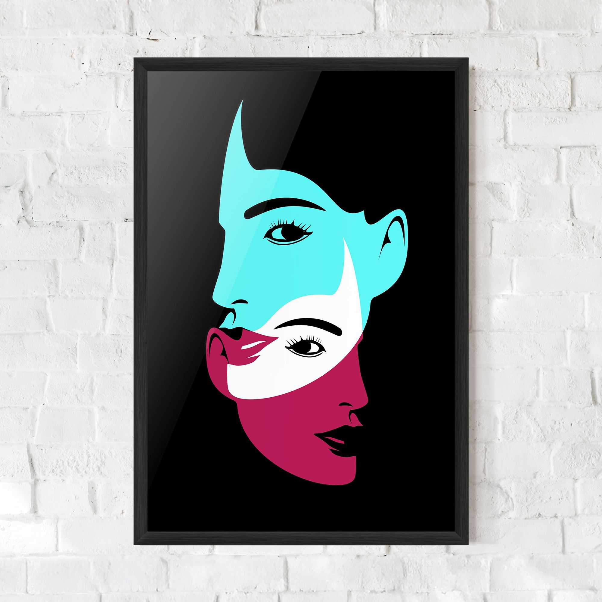 Blue Pink Women mockup 0