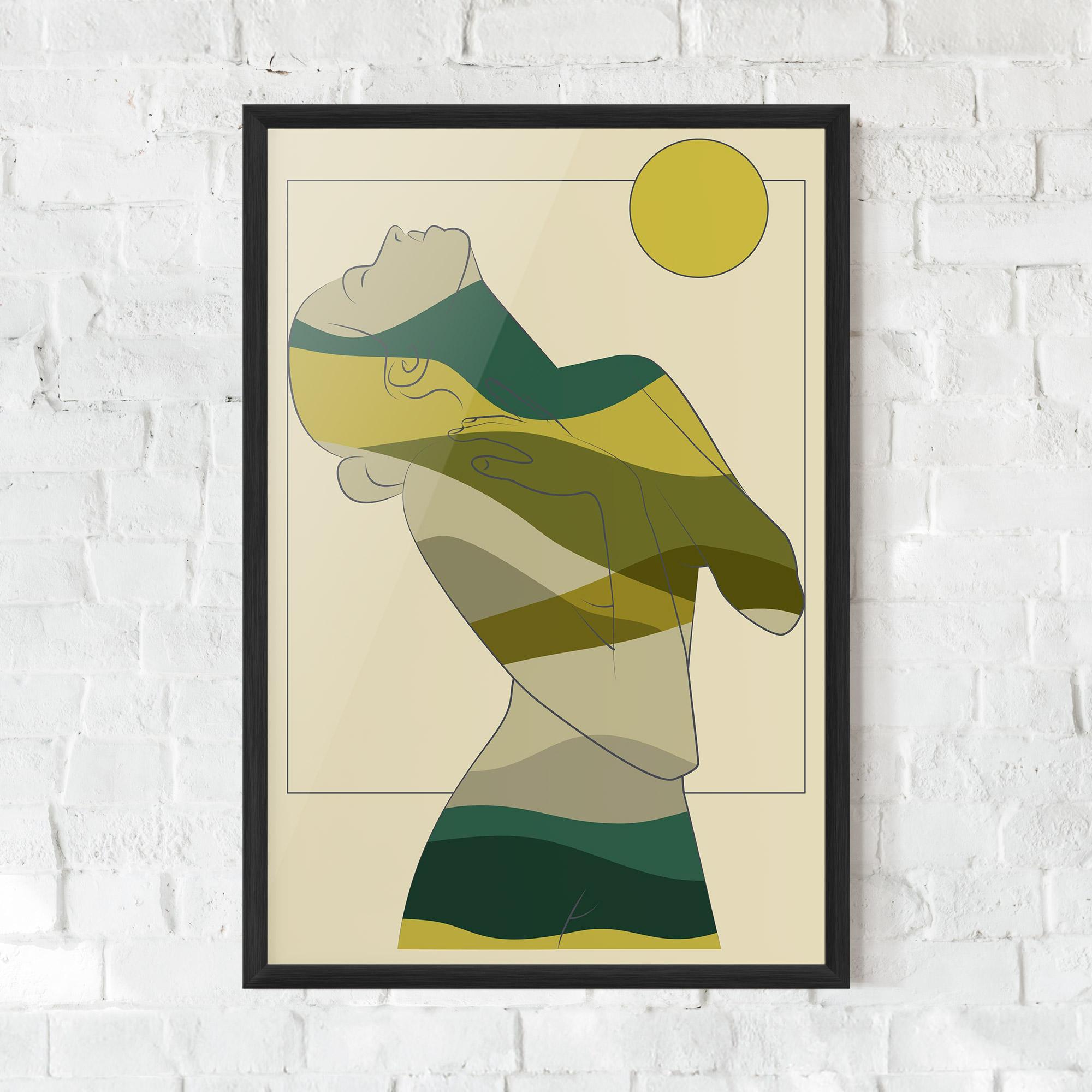 Poster Înrămat Green Nature Woman mockup 0