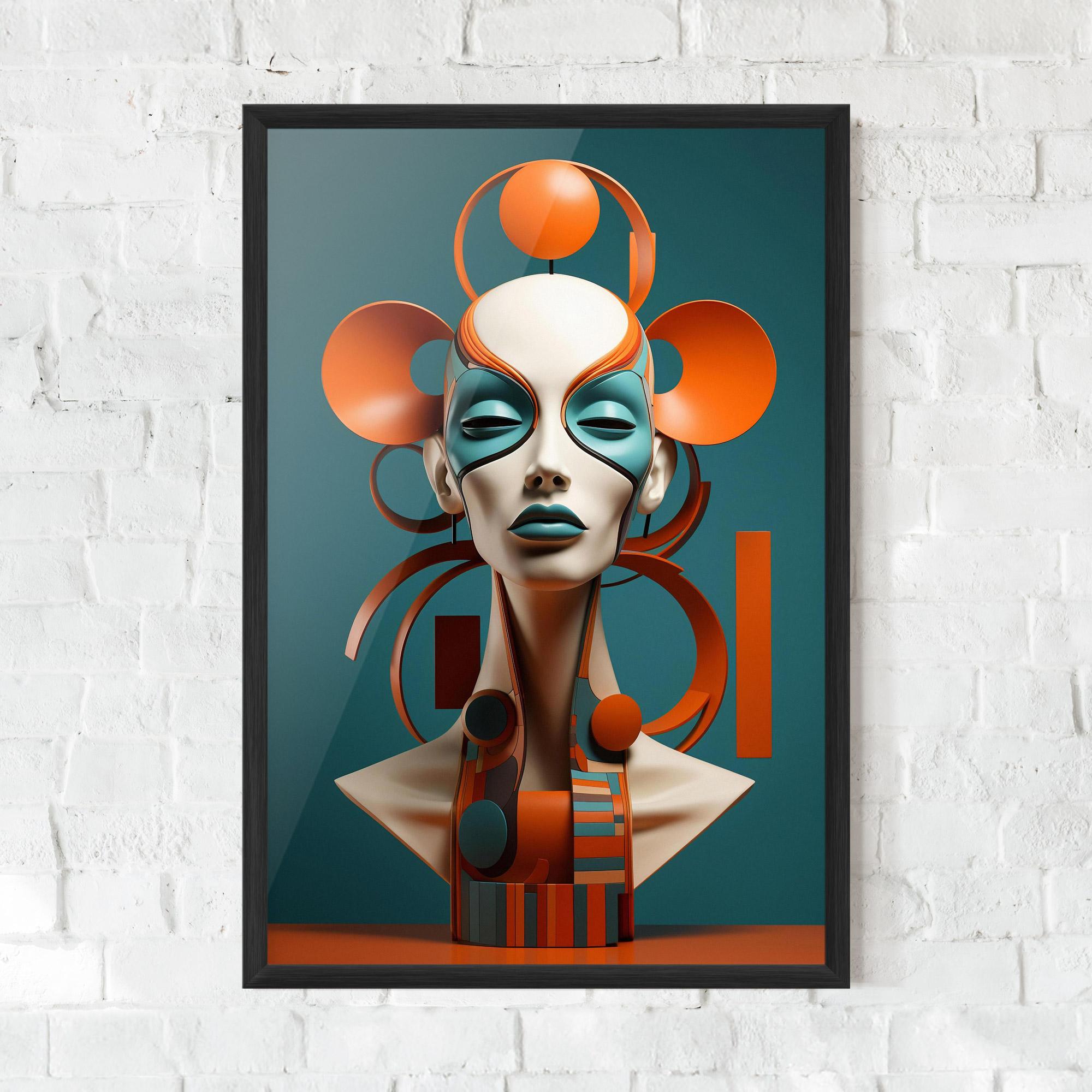 Poster Înrămat Interesting Woman Concept mockup 0