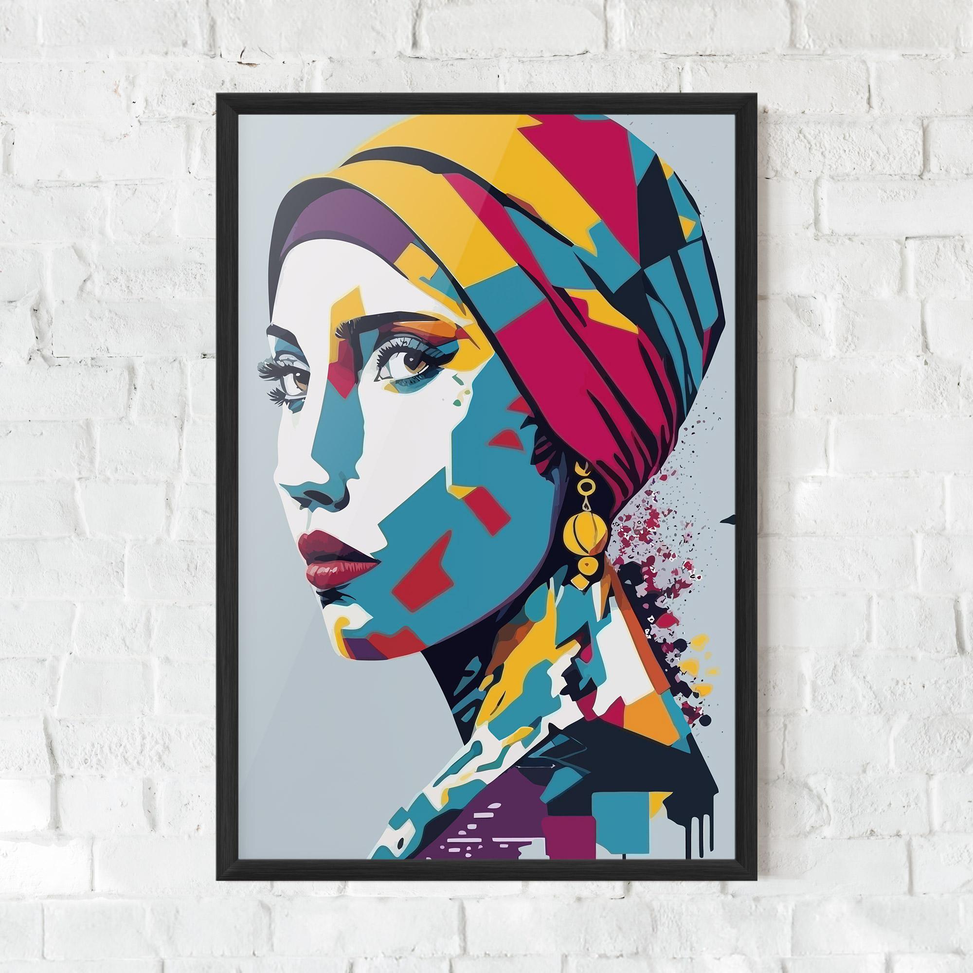 Poster Înrămat Long Face Woman mockup 0