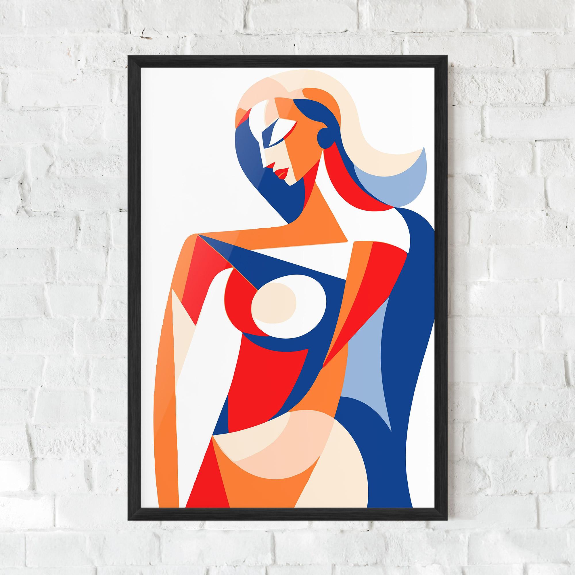 Poster Înrămat White Hair Woman mockup 0