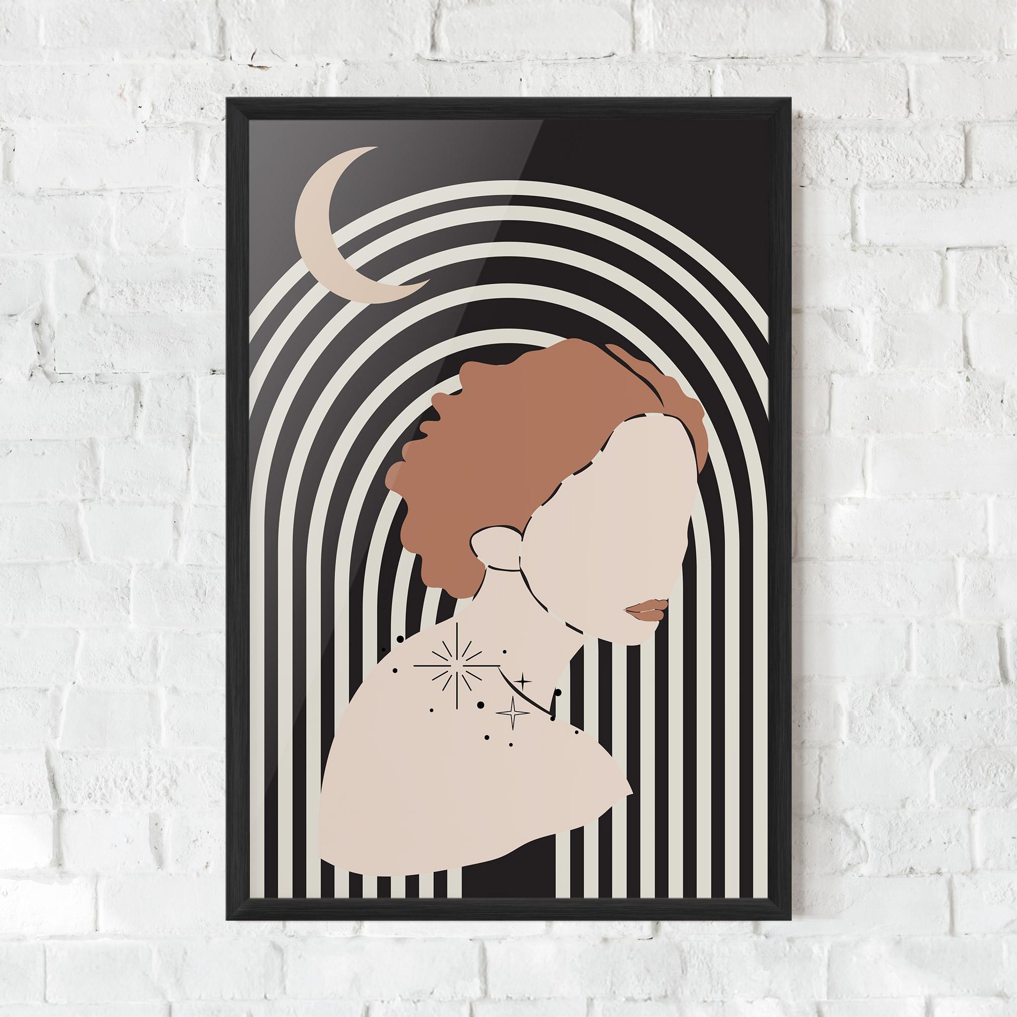 Poster Înrămat Woman Orange Lips mockup 0