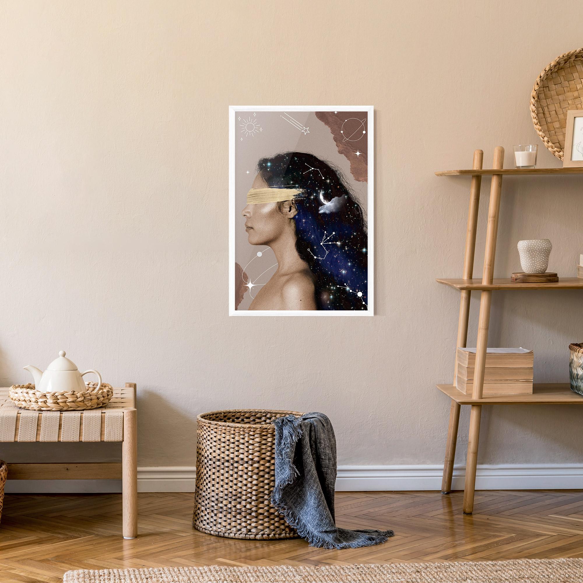 Poster Înrămat Galaxy Hair mockup 9