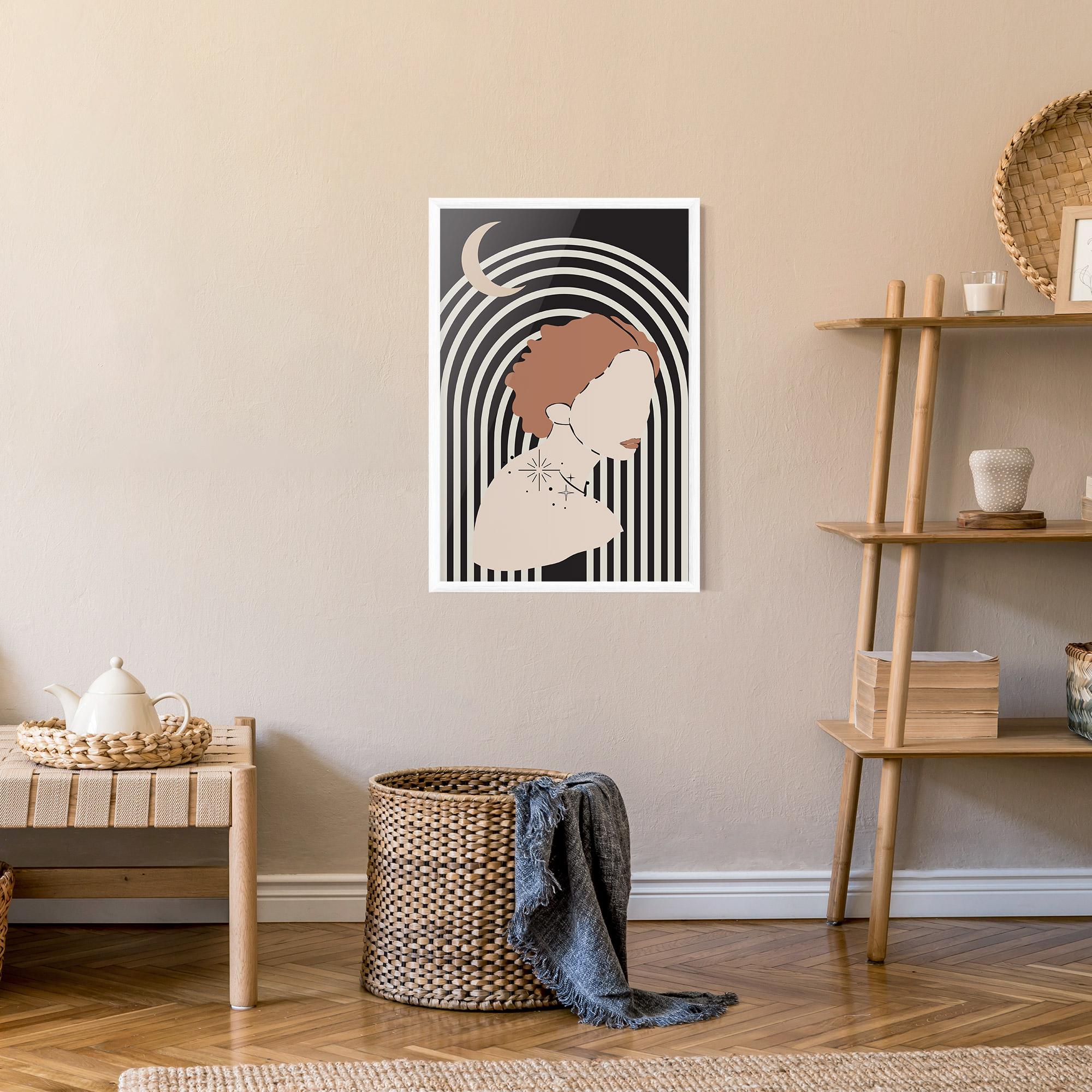 Poster Înrămat Woman Orange Lips mockup 9