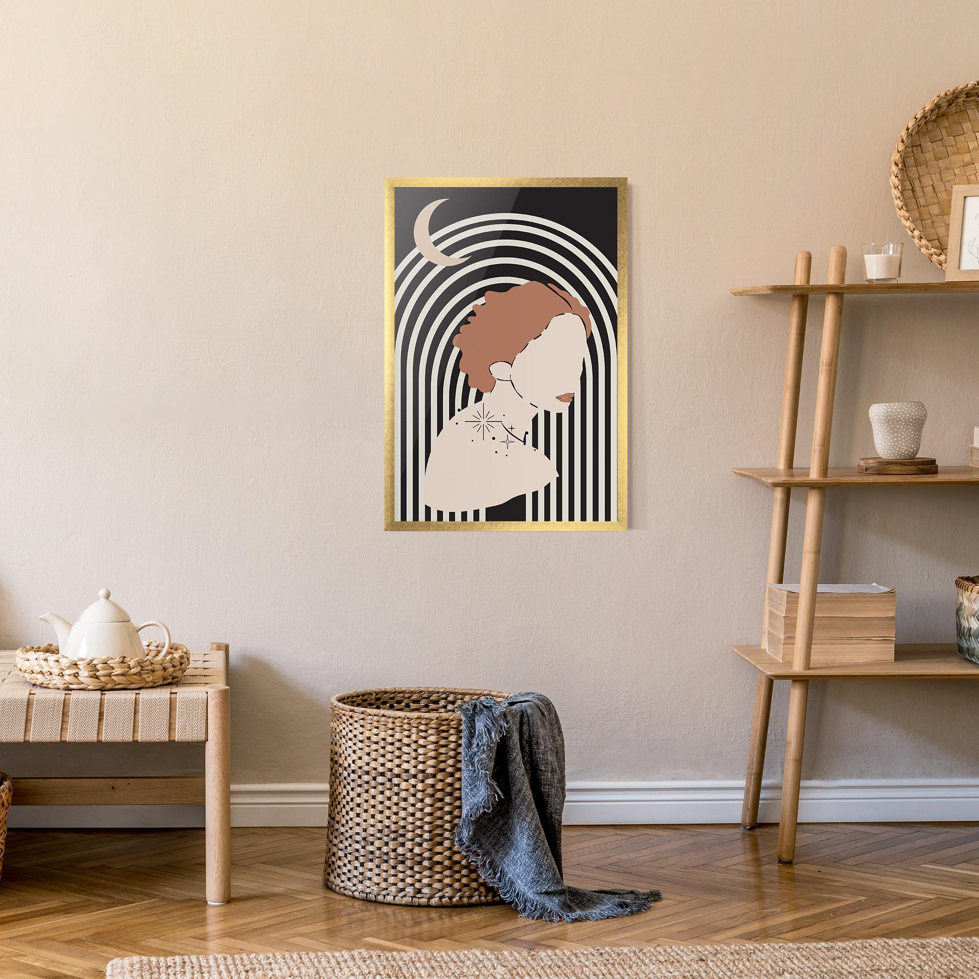 Poster Înrămat Woman Orange Lips mockup 9