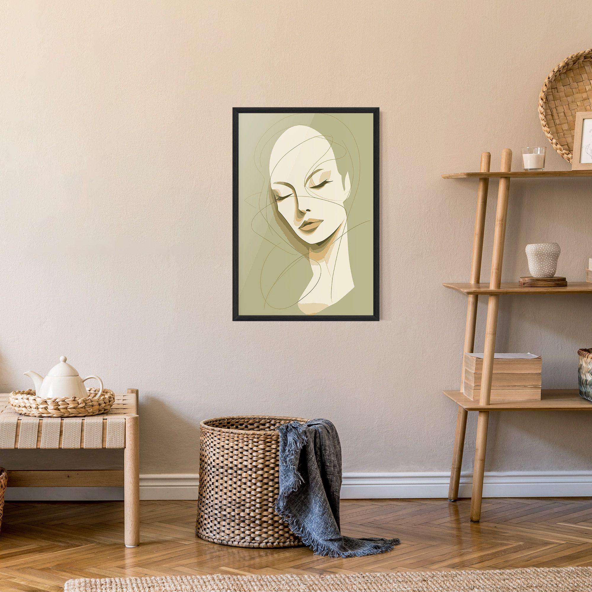 Cream Woman Head mockup 9