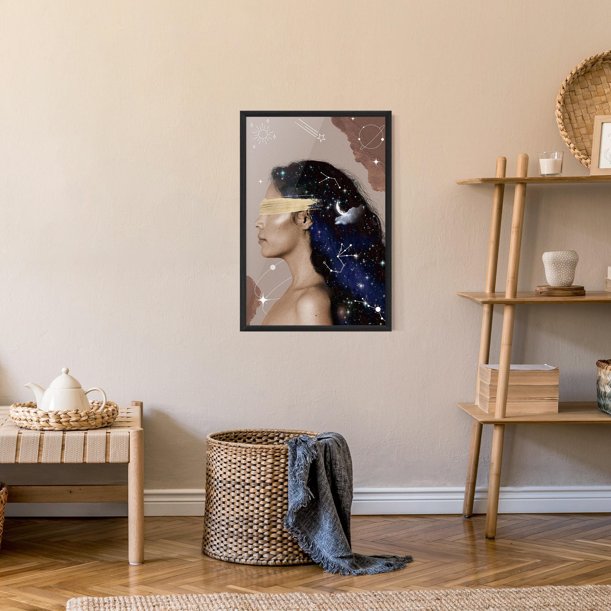 Poster Înrămat Galaxy Hair mockup 9