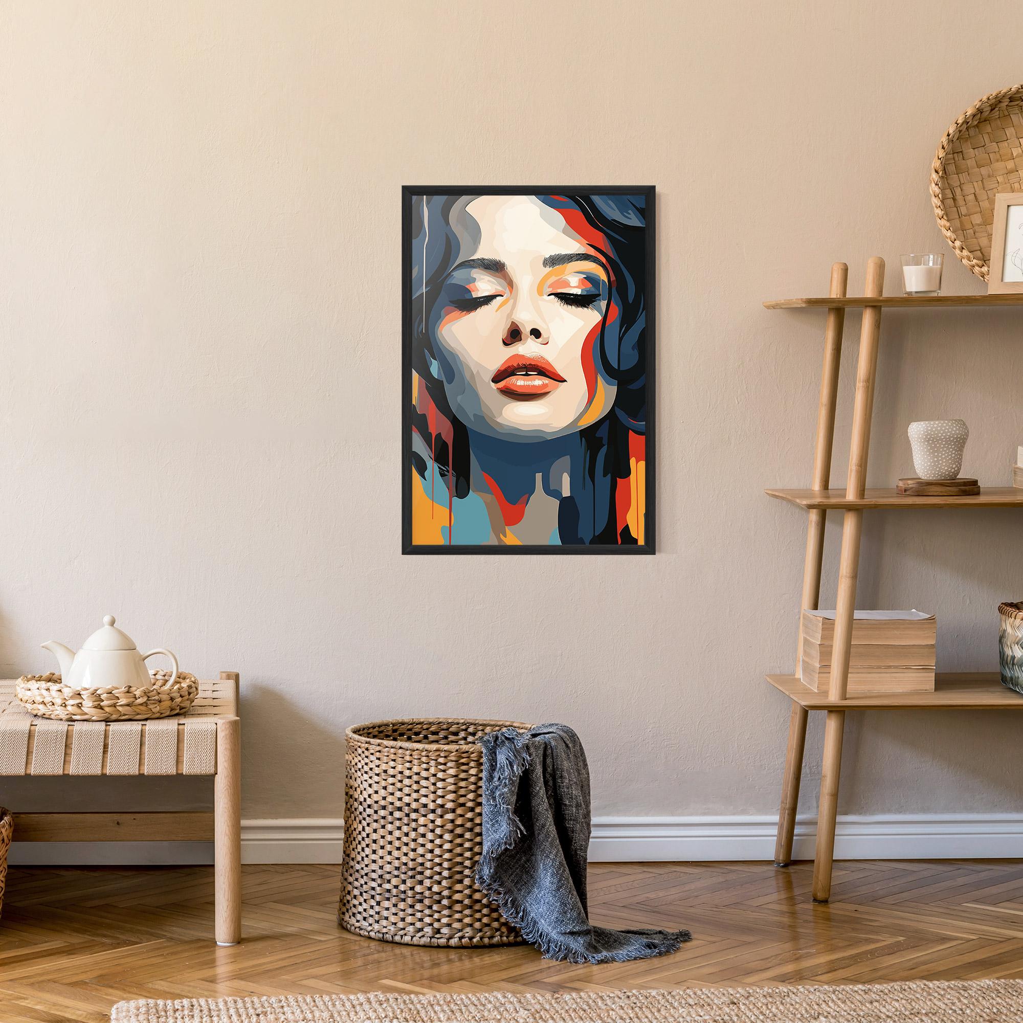 Poster Înrămat Juicy Abstract Lips mockup 9