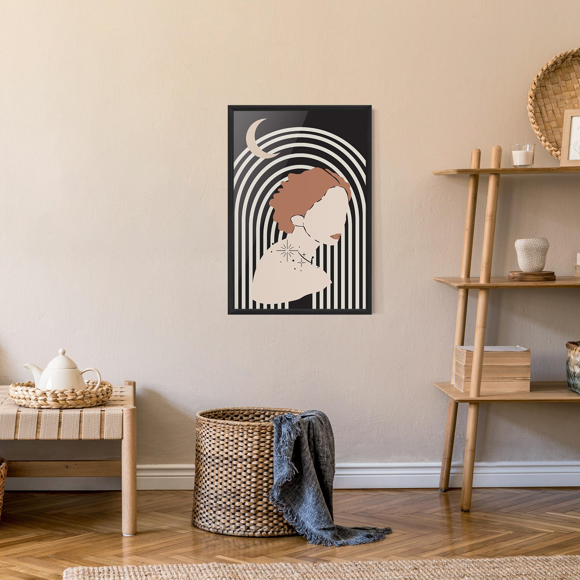 Poster Înrămat Woman Orange Lips mockup 9