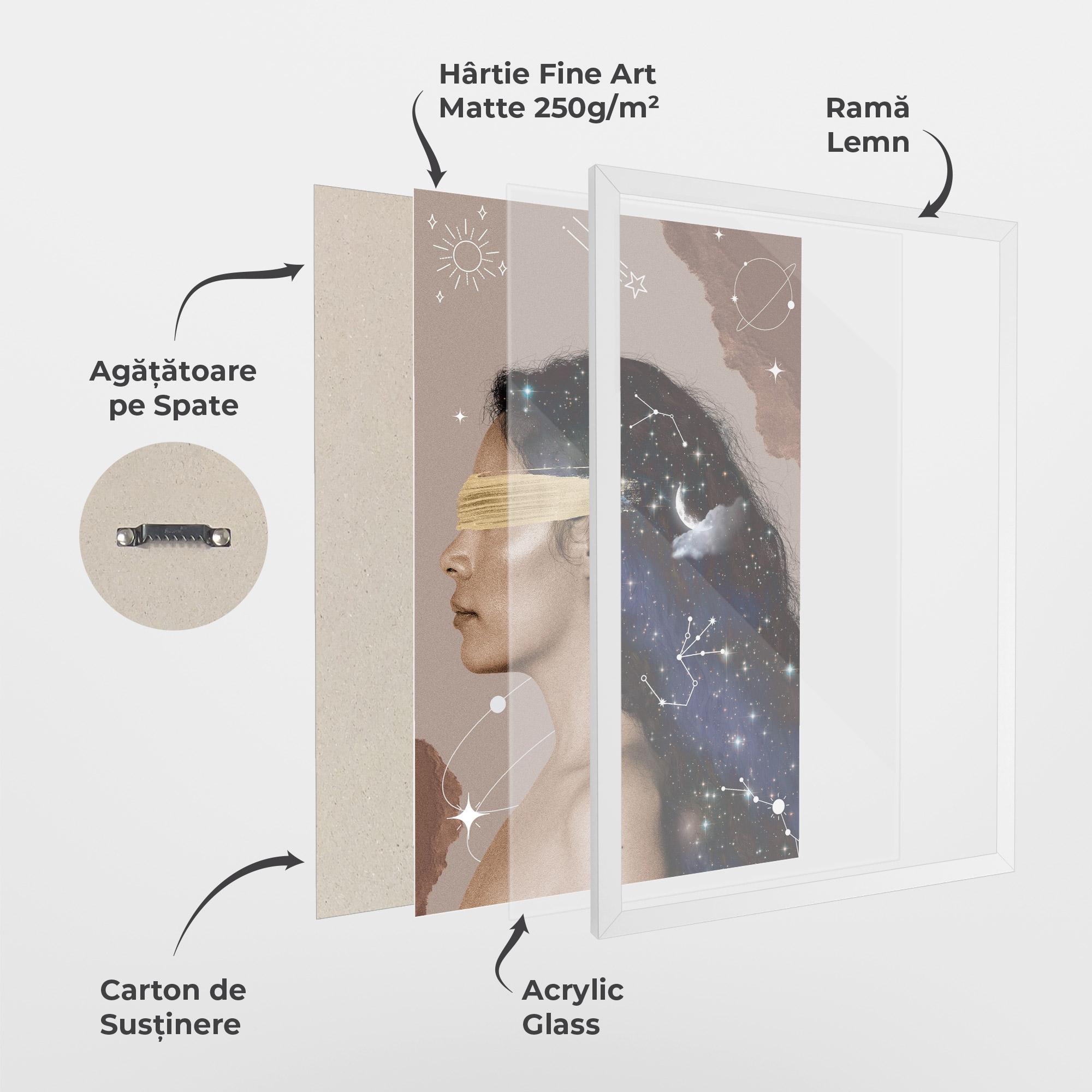 Poster Înrămat Galaxy Hair mockup 1