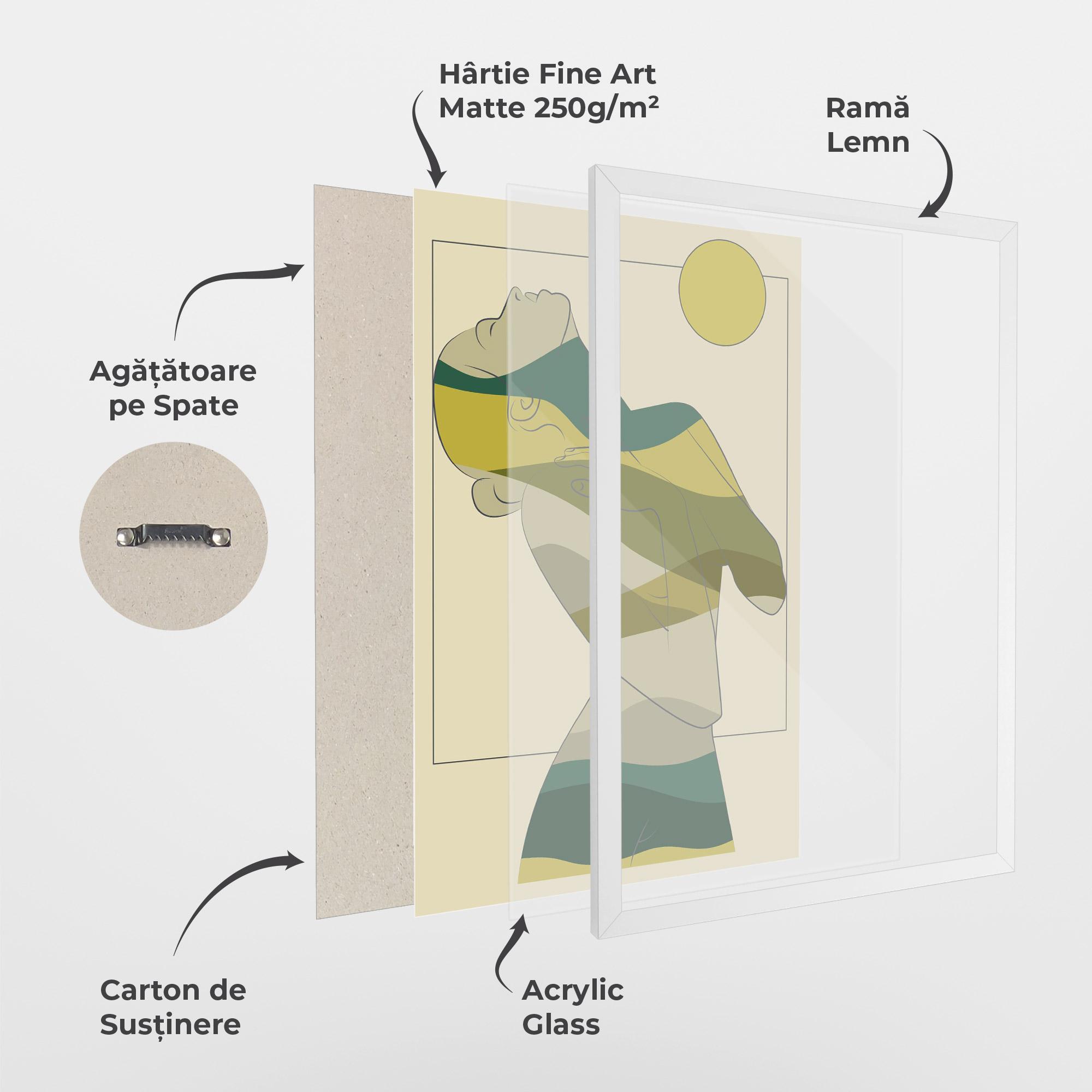 Poster Înrămat Green Nature Woman mockup 1