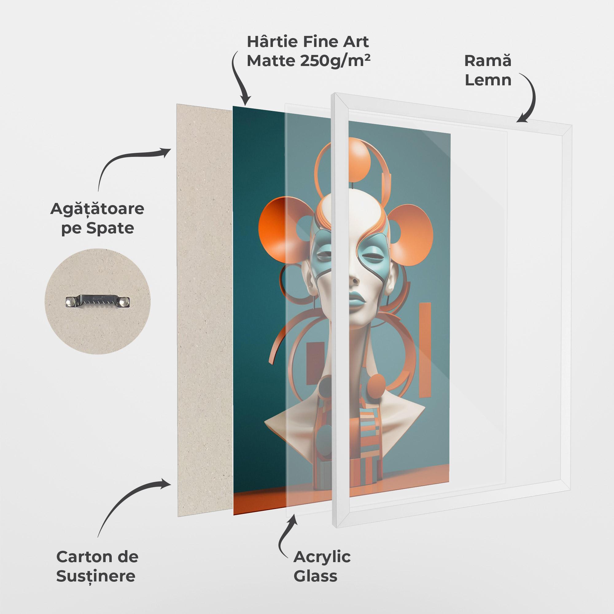 Poster Înrămat Interesting Woman Concept mockup 1