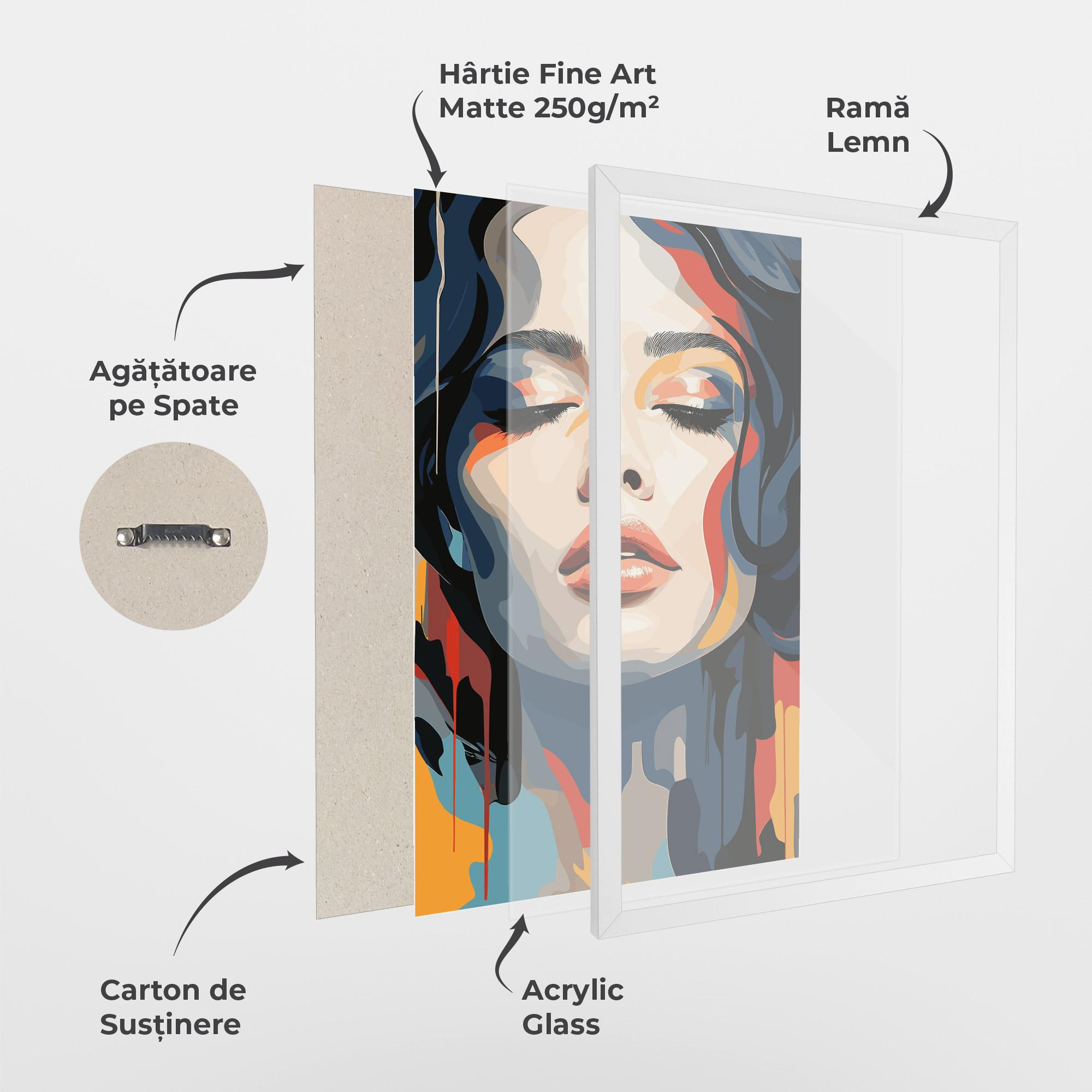 Poster Înrămat Juicy Abstract Lips mockup 1
