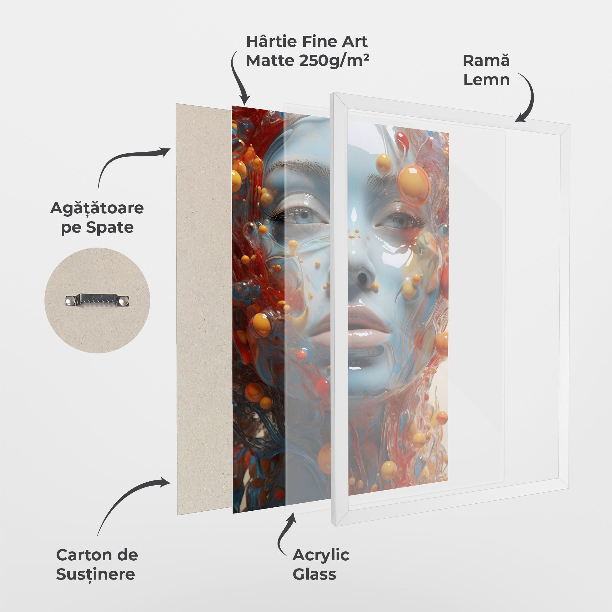 Poster Înrămat Pretty Blue Face mockup 1