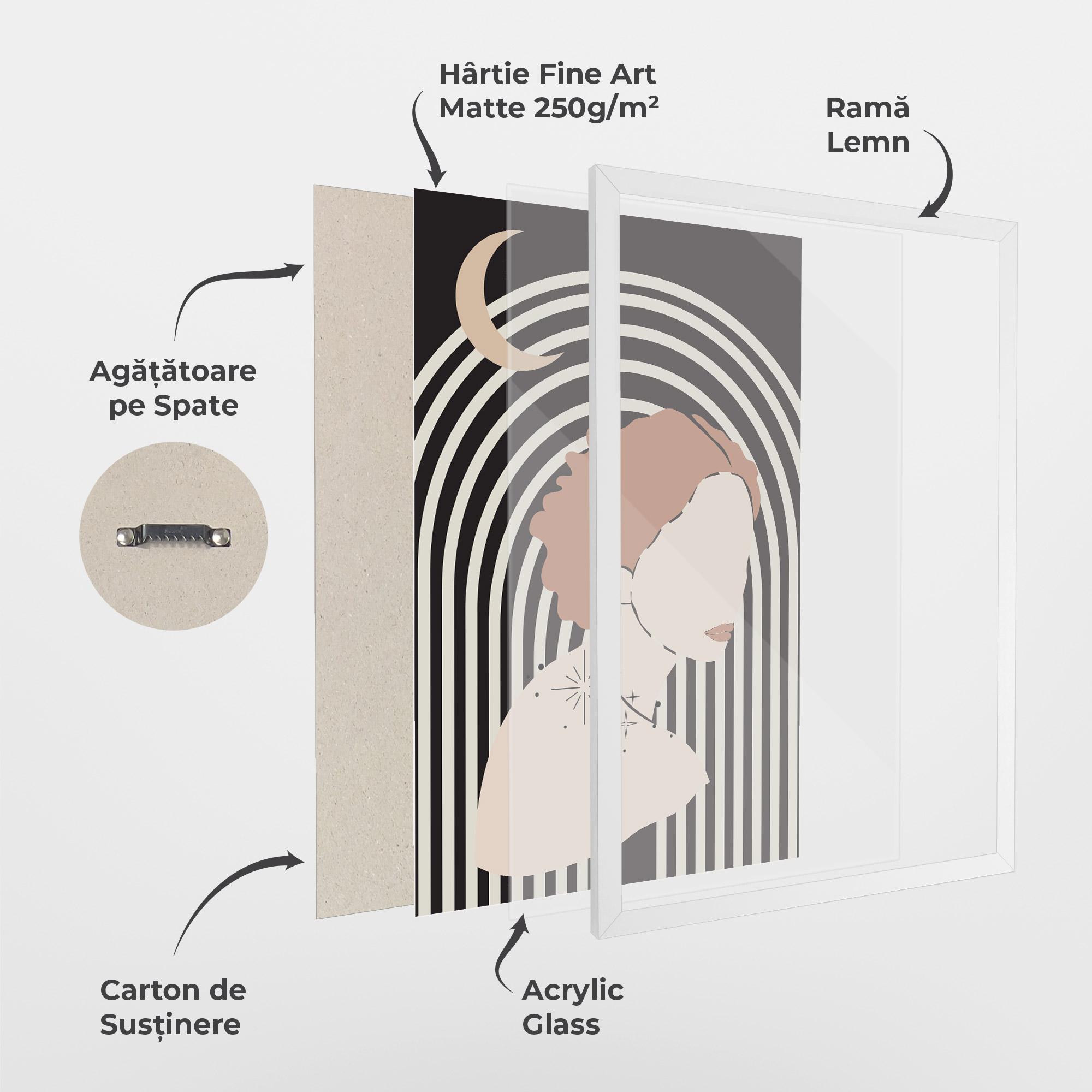 Poster Înrămat Woman Orange Lips mockup 1