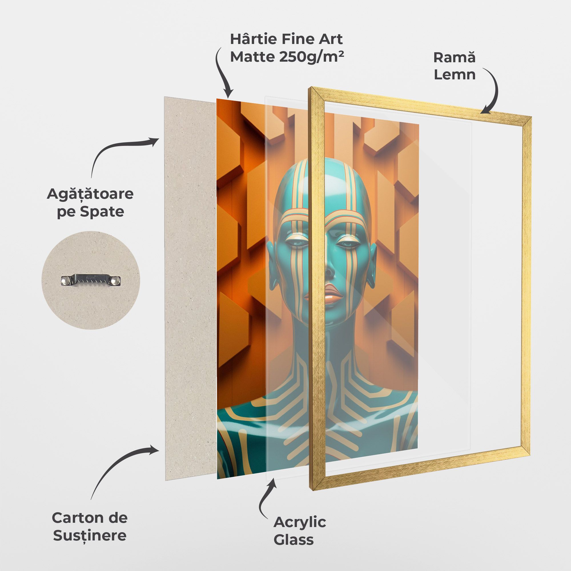 Abstract Blue Woman mockup 1