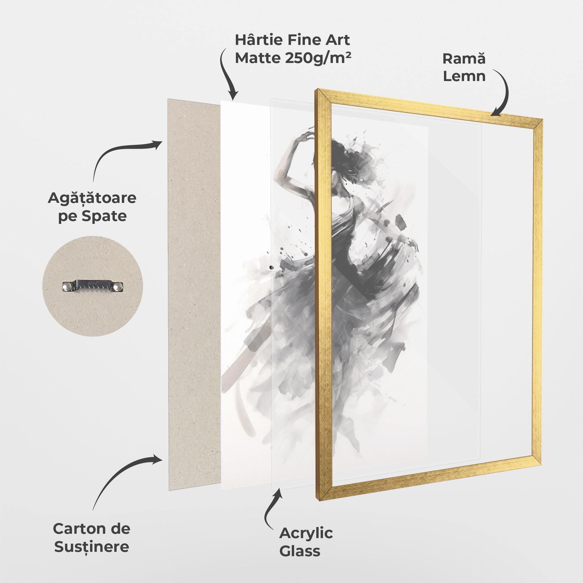 Poster Înrămat Dancing Woman mockup 1
