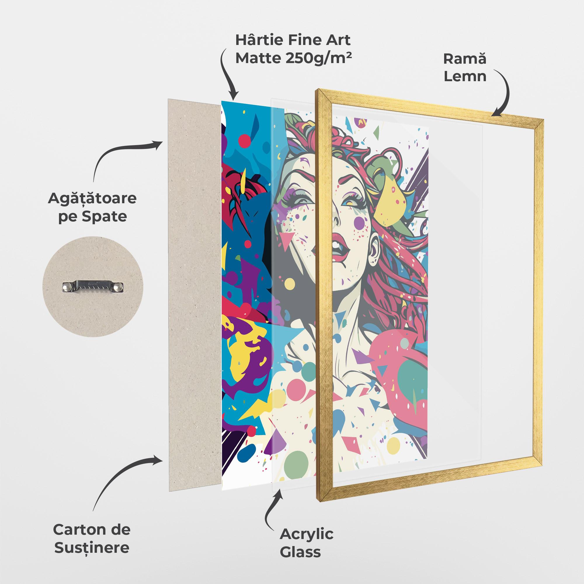 Poster Înrămat Fictional Woman mockup 1