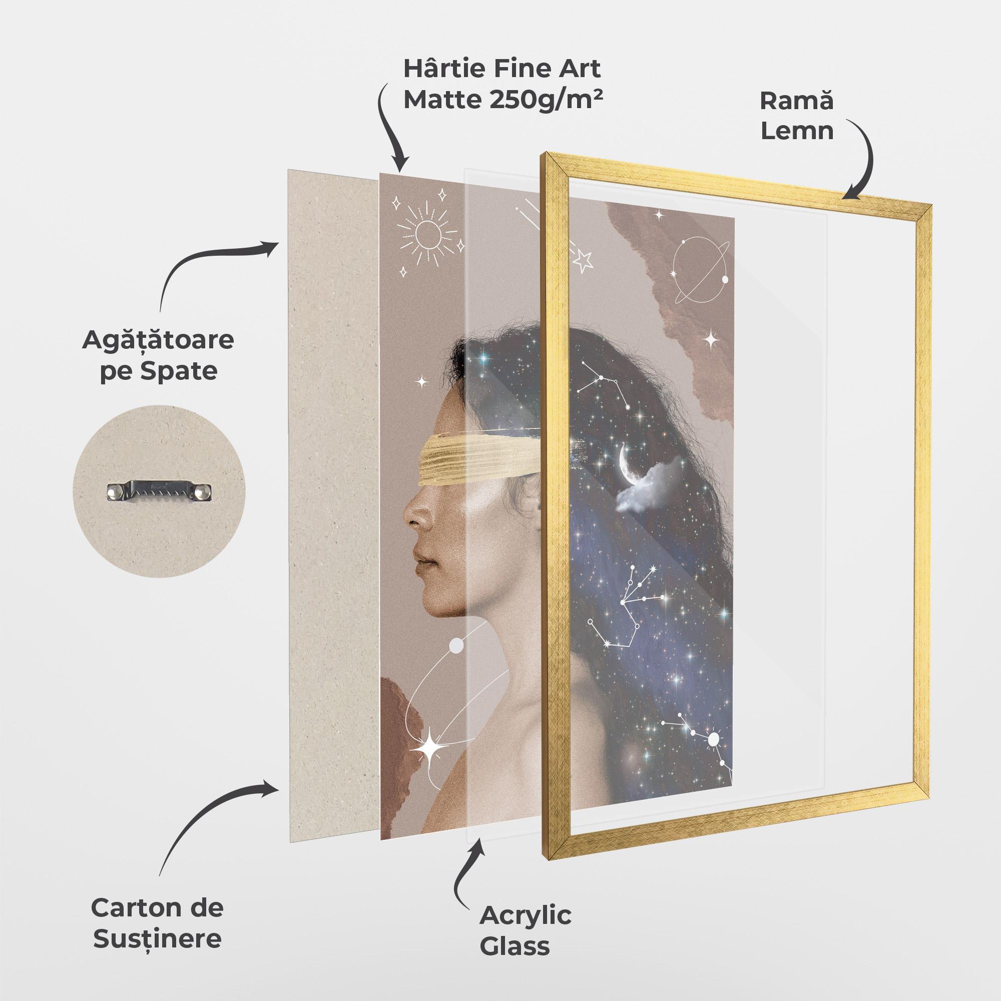 Poster Înrămat Galaxy Hair mockup 1