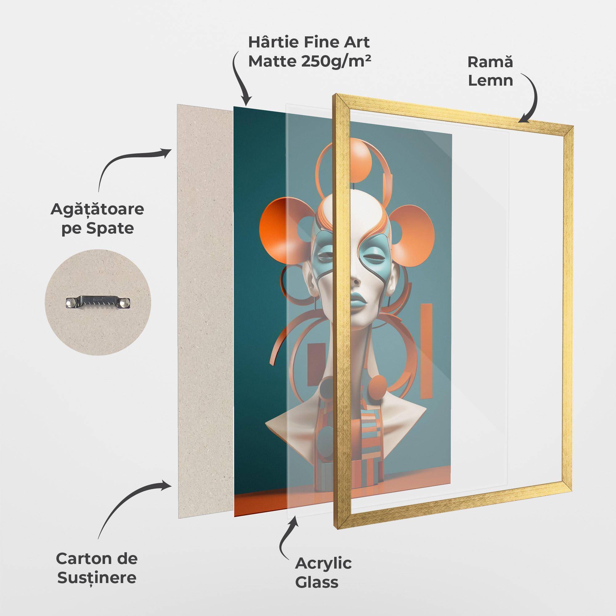 Poster Înrămat Interesting Woman Concept mockup 1