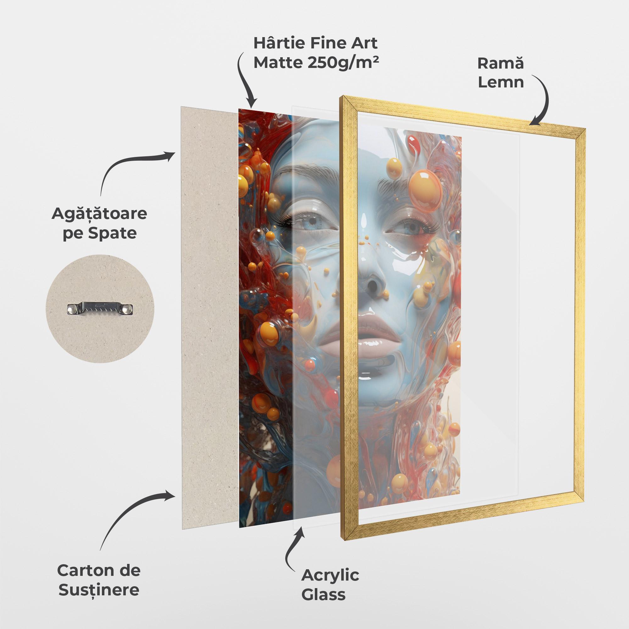 Poster Înrămat Pretty Blue Face mockup 1