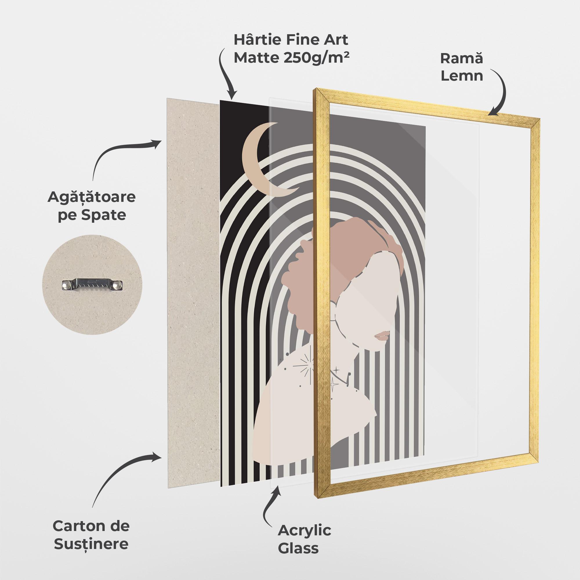 Poster Înrămat Woman Orange Lips mockup 1