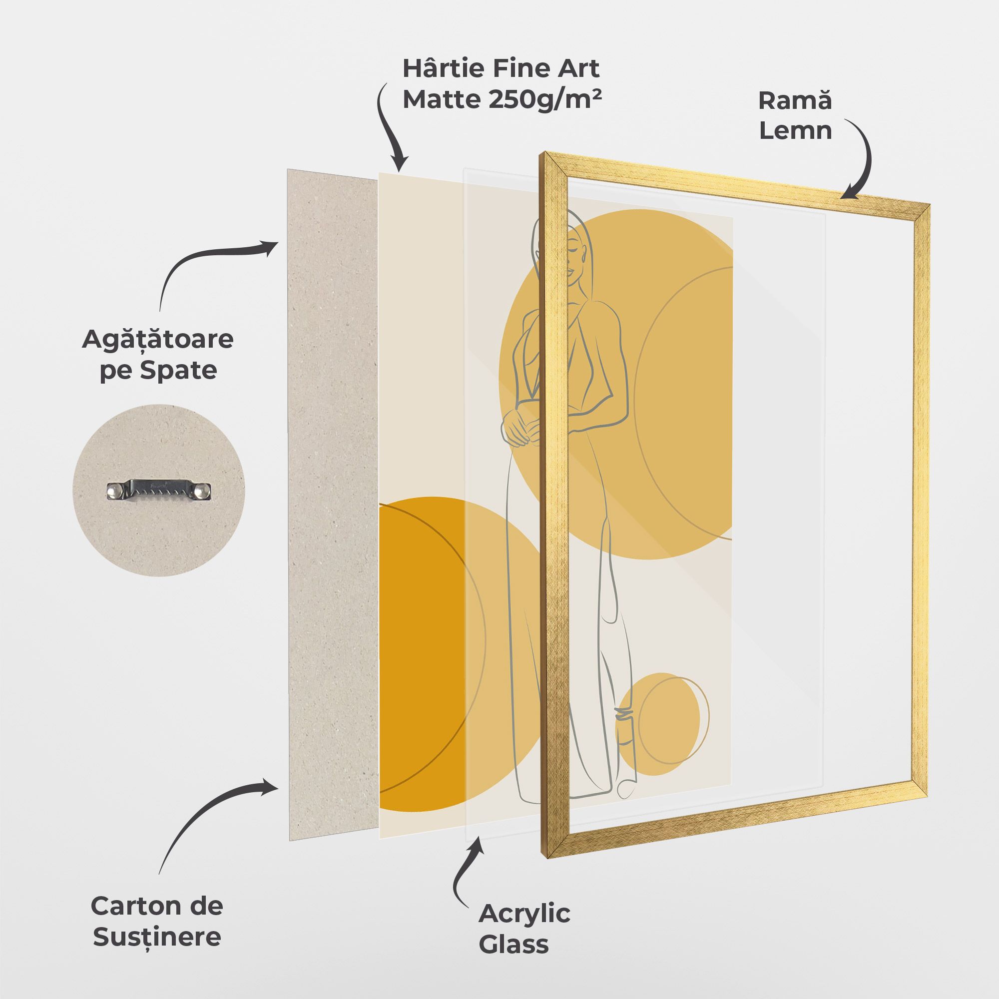 Yellow Circle Lady mockup 1