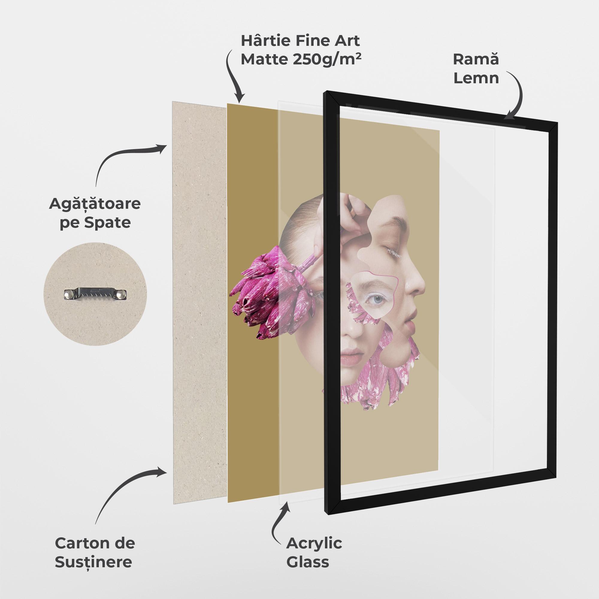 Poster Înrămat Abstract Combination Face mockup 1