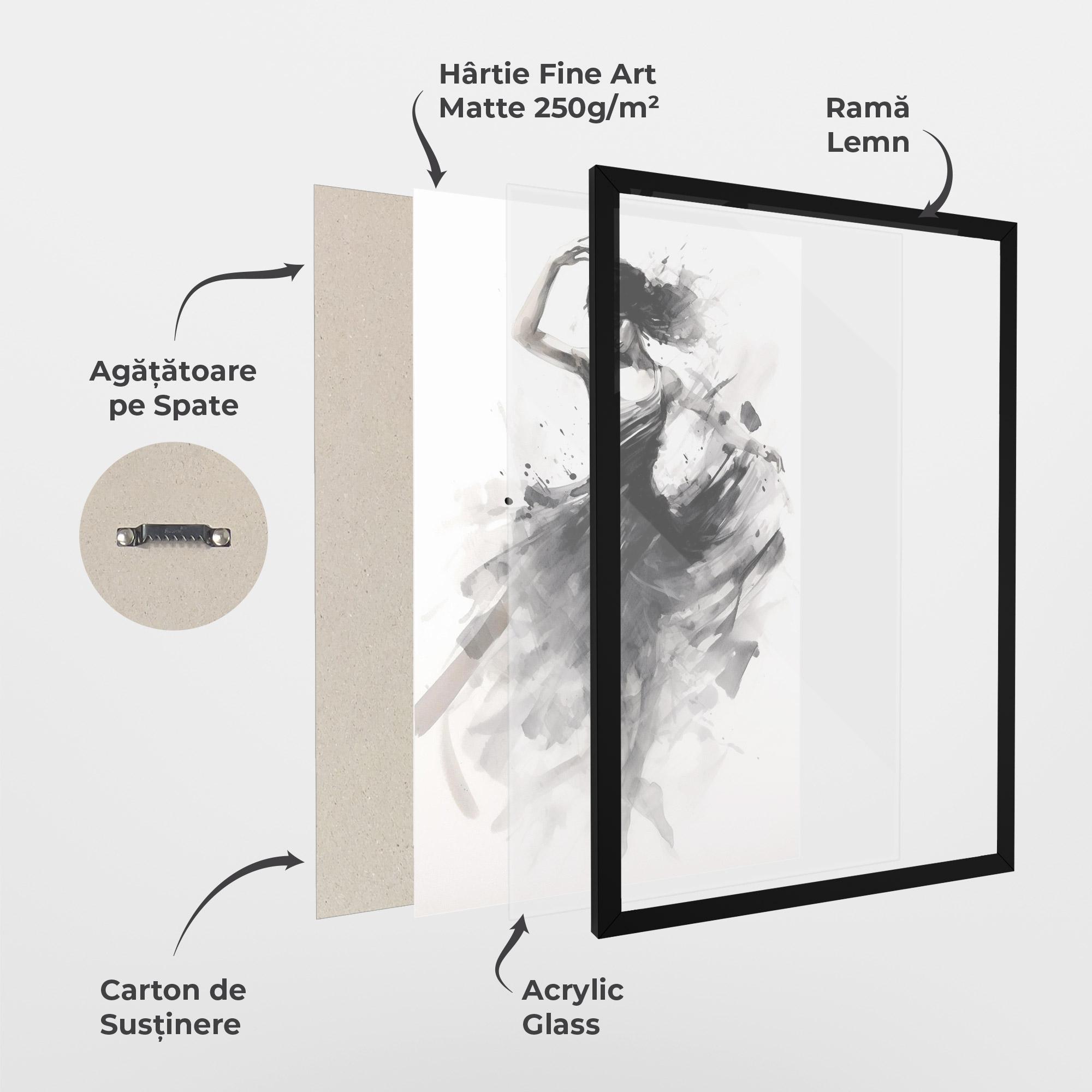 Poster Înrămat Dancing Woman mockup 1