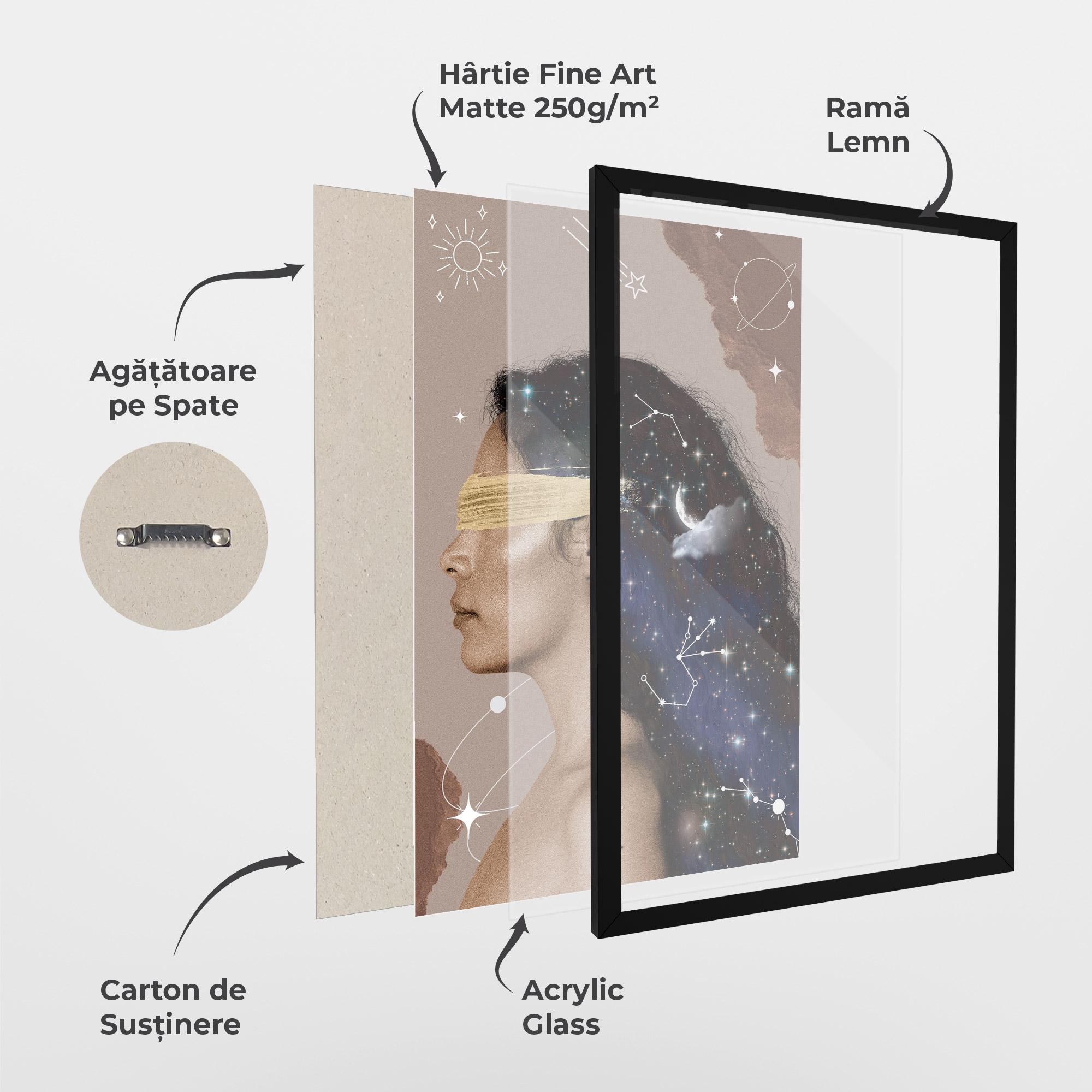 Poster Înrămat Galaxy Hair mockup 1