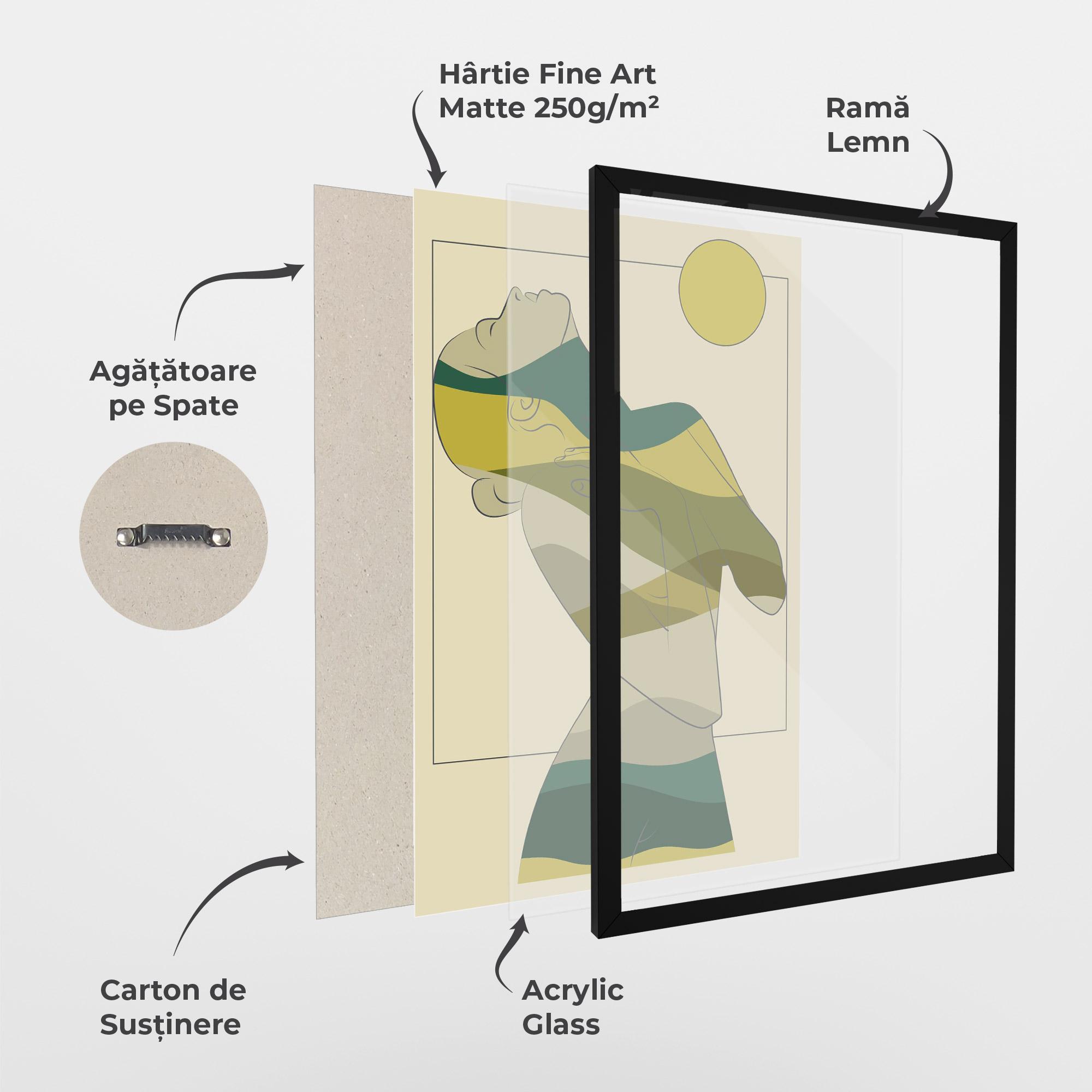 Poster Înrămat Green Nature Woman mockup 1