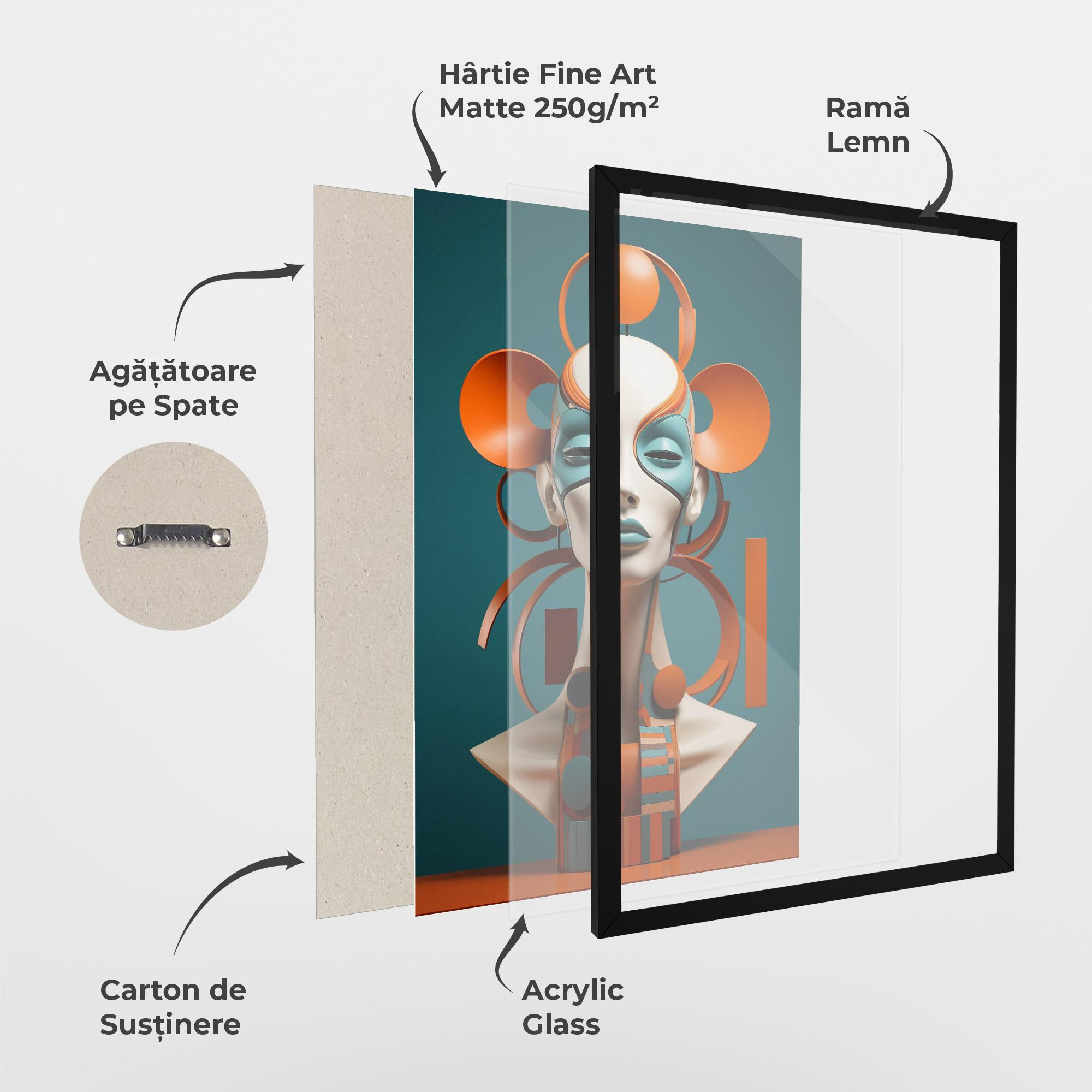 Poster Înrămat Interesting Woman Concept mockup 1