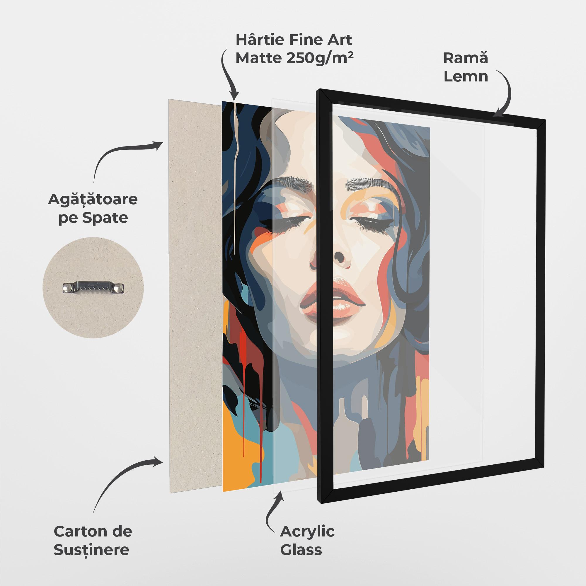 Poster Înrămat Juicy Abstract Lips mockup 1