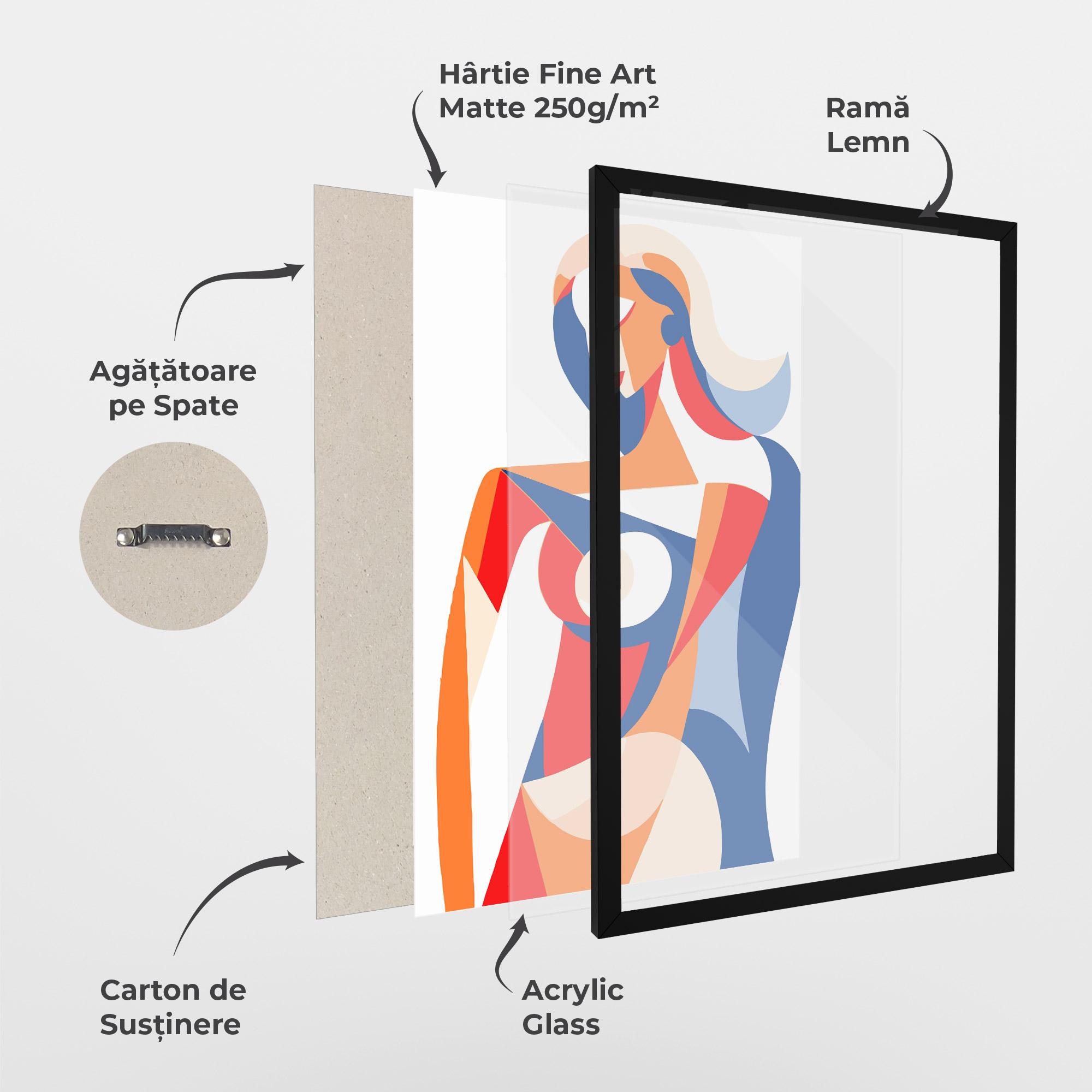 Poster Înrămat White Hair Woman mockup 1