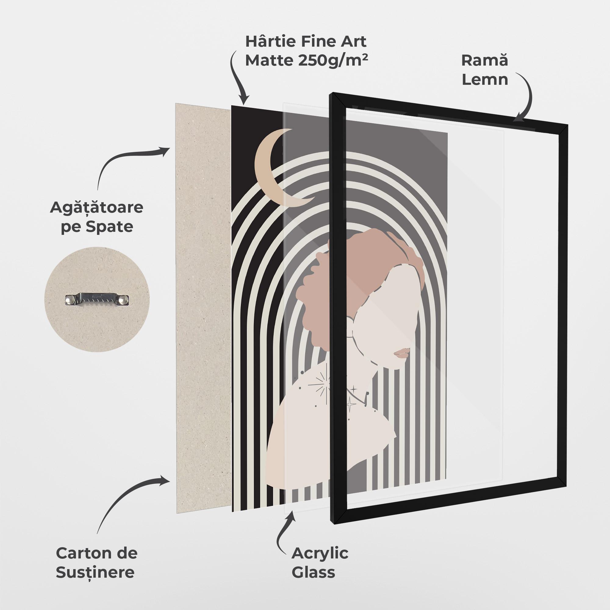 Poster Înrămat Woman Orange Lips mockup 1