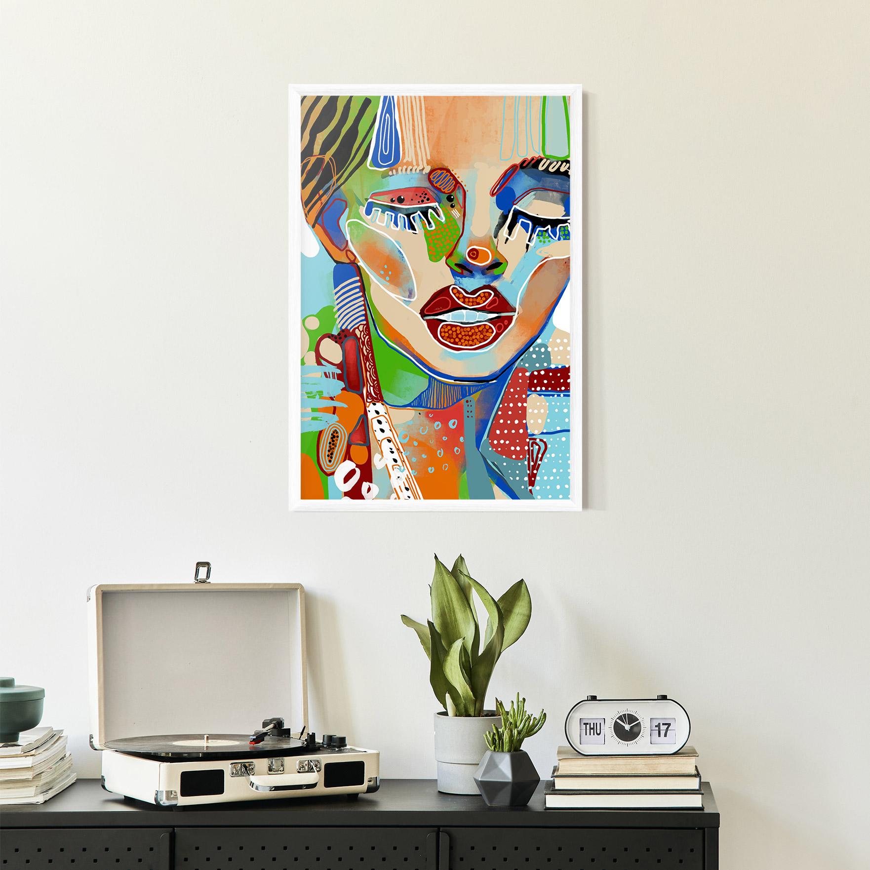 Poster Înrămat Abstract Art Woman mockup 2