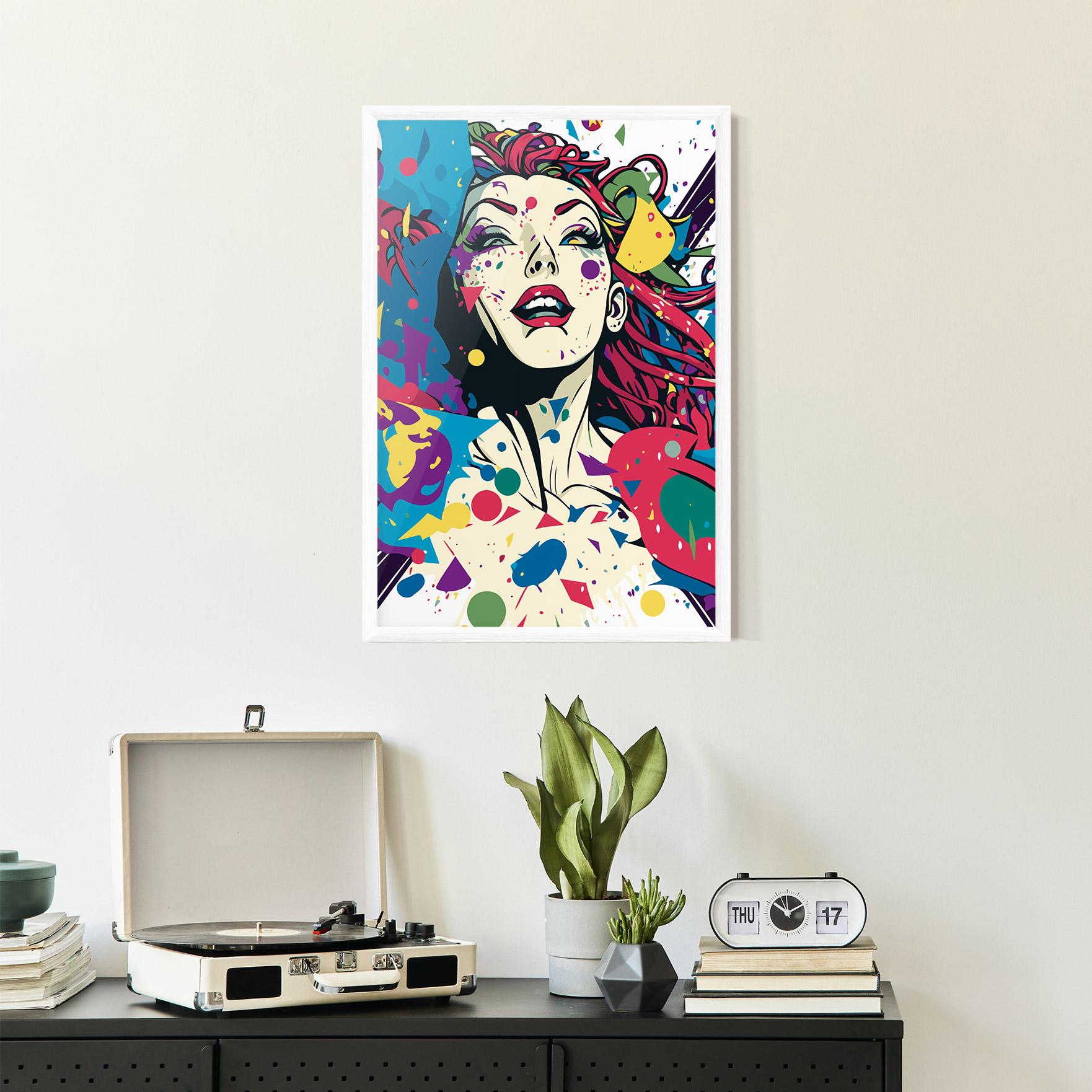 Poster Înrămat Fictional Woman mockup 2