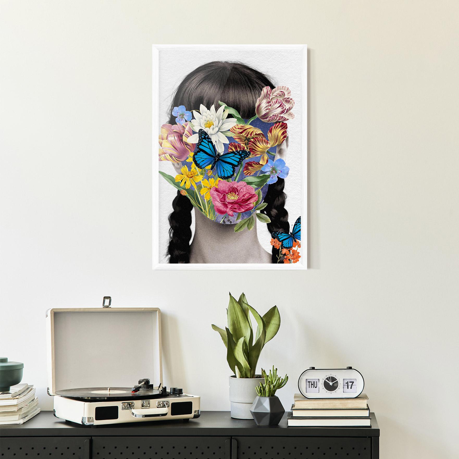 Poster Înrămat Flower Face Woman mockup 2
