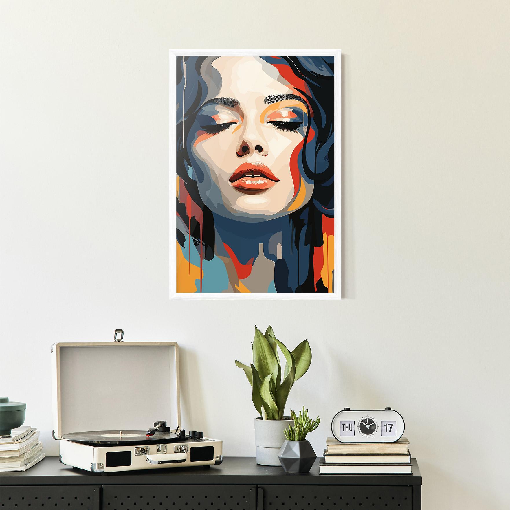 Poster Înrămat Juicy Abstract Lips mockup 2