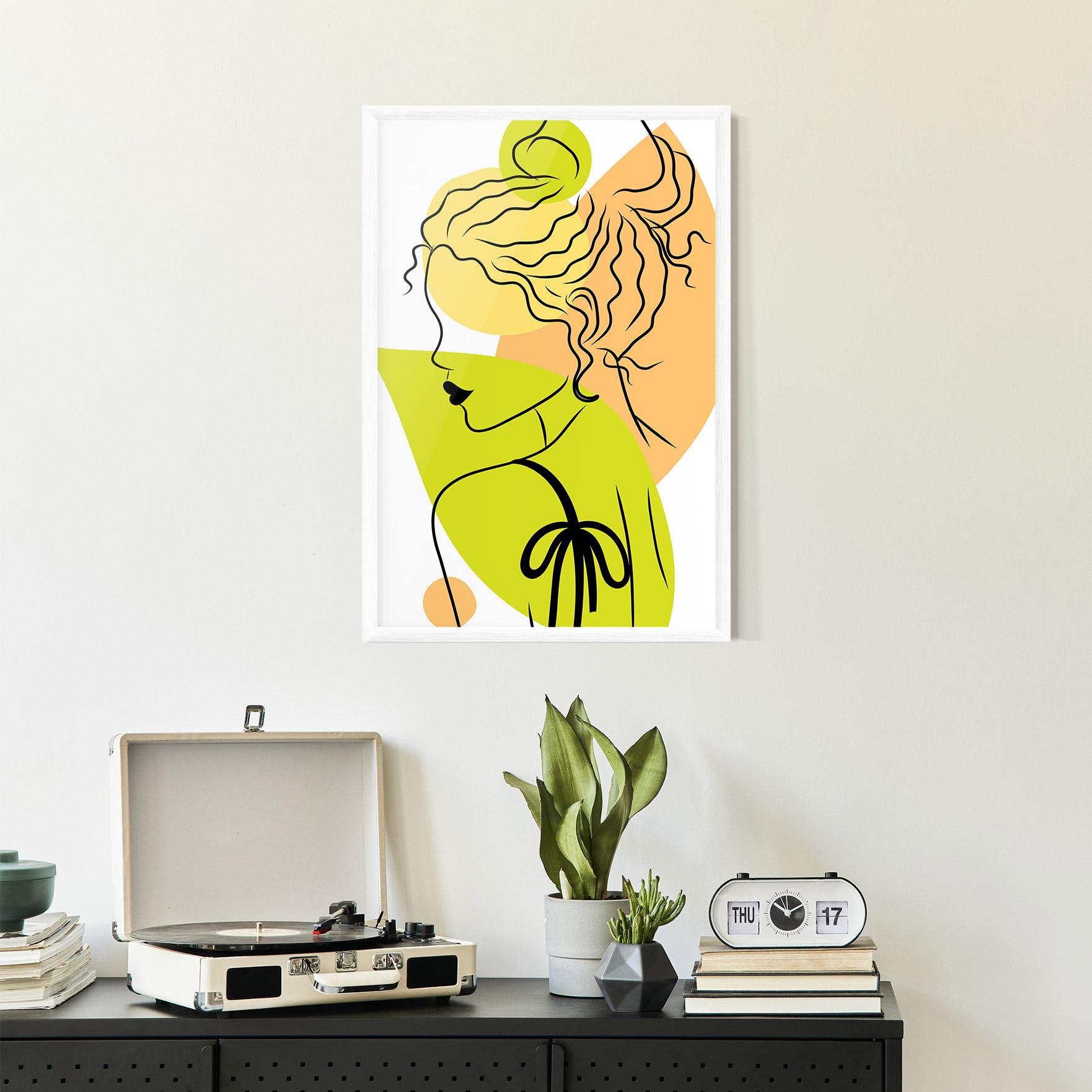 Poster Înrămat Lime Woman mockup 2