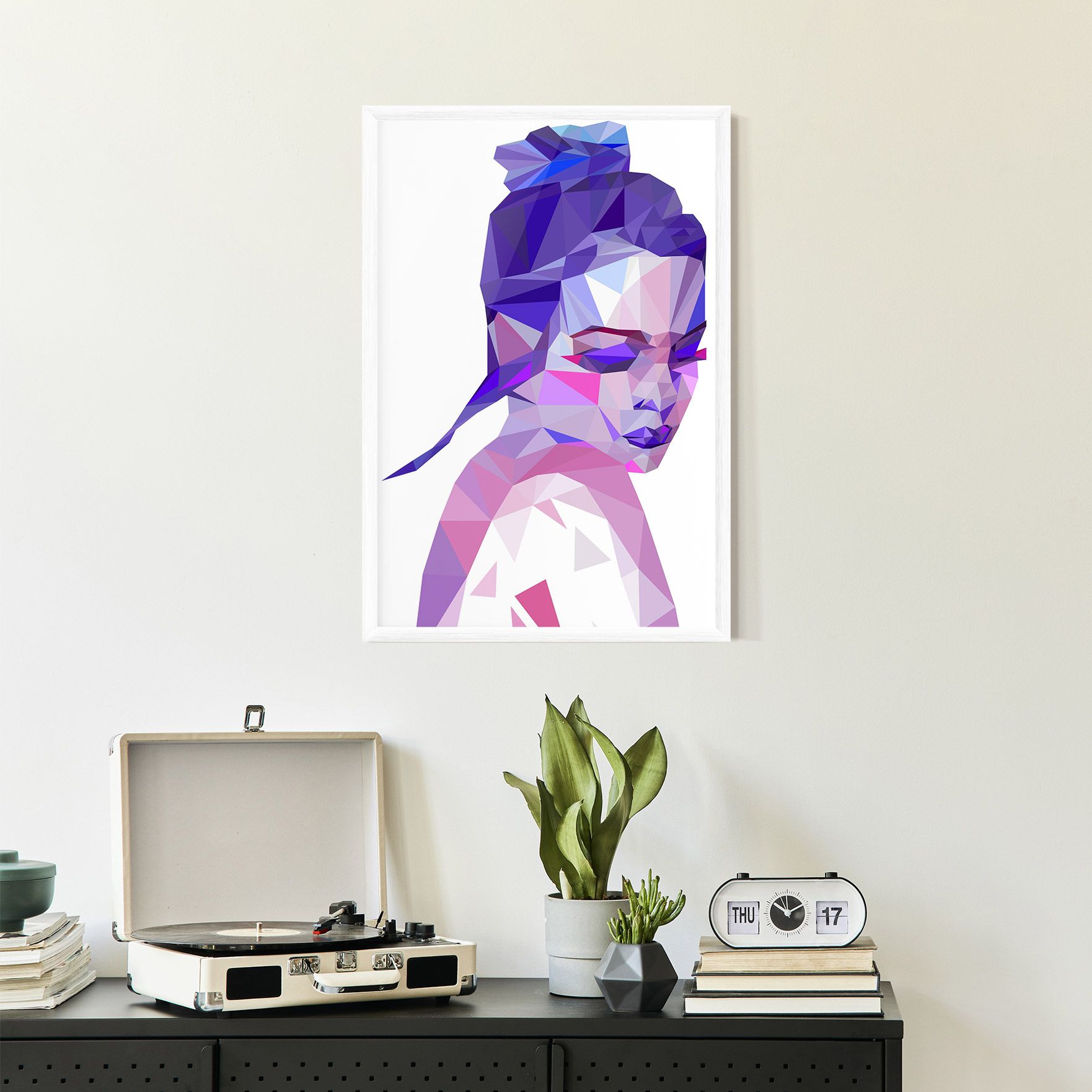 Purple Poly Girl mockup 2