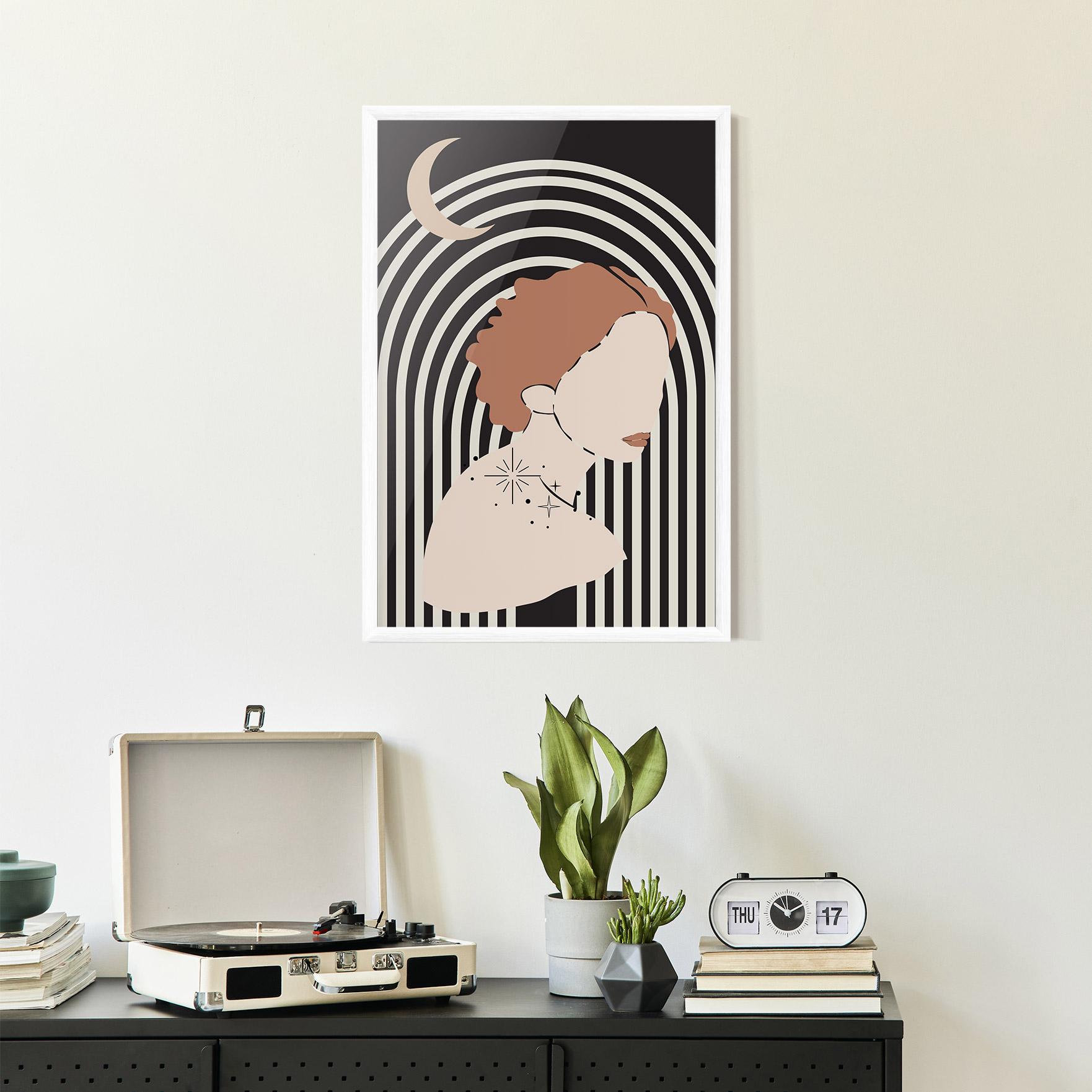 Poster Înrămat Woman Orange Lips mockup 2