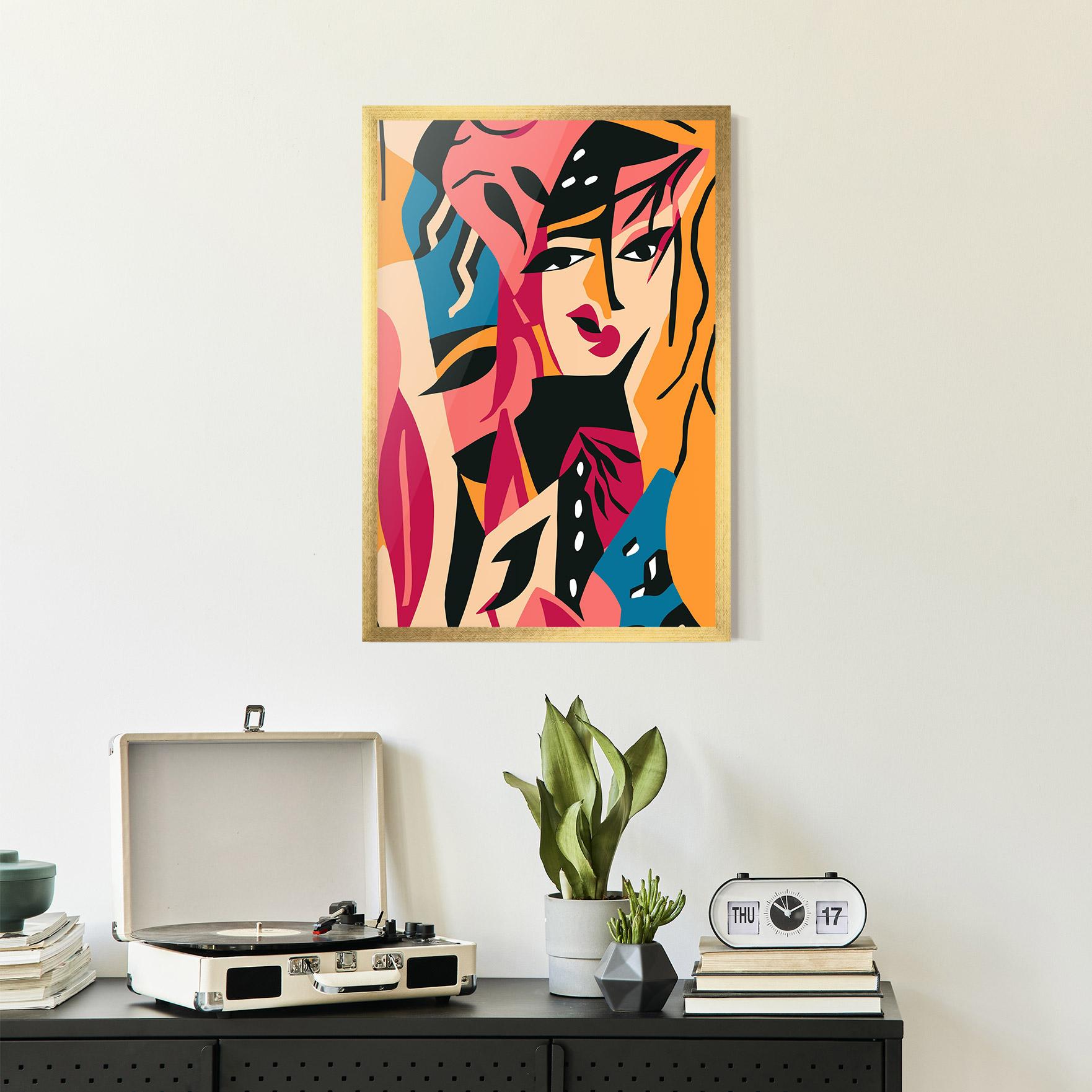 Poster Înrămat Crowd Face mockup 2