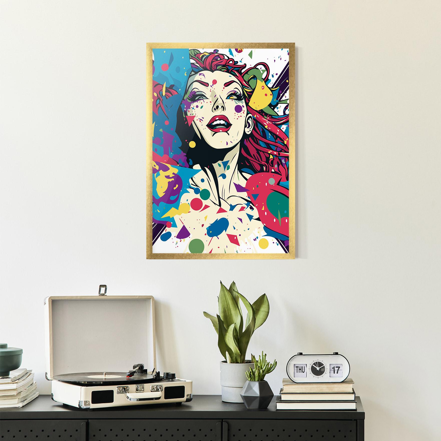 Poster Înrămat Fictional Woman mockup 2