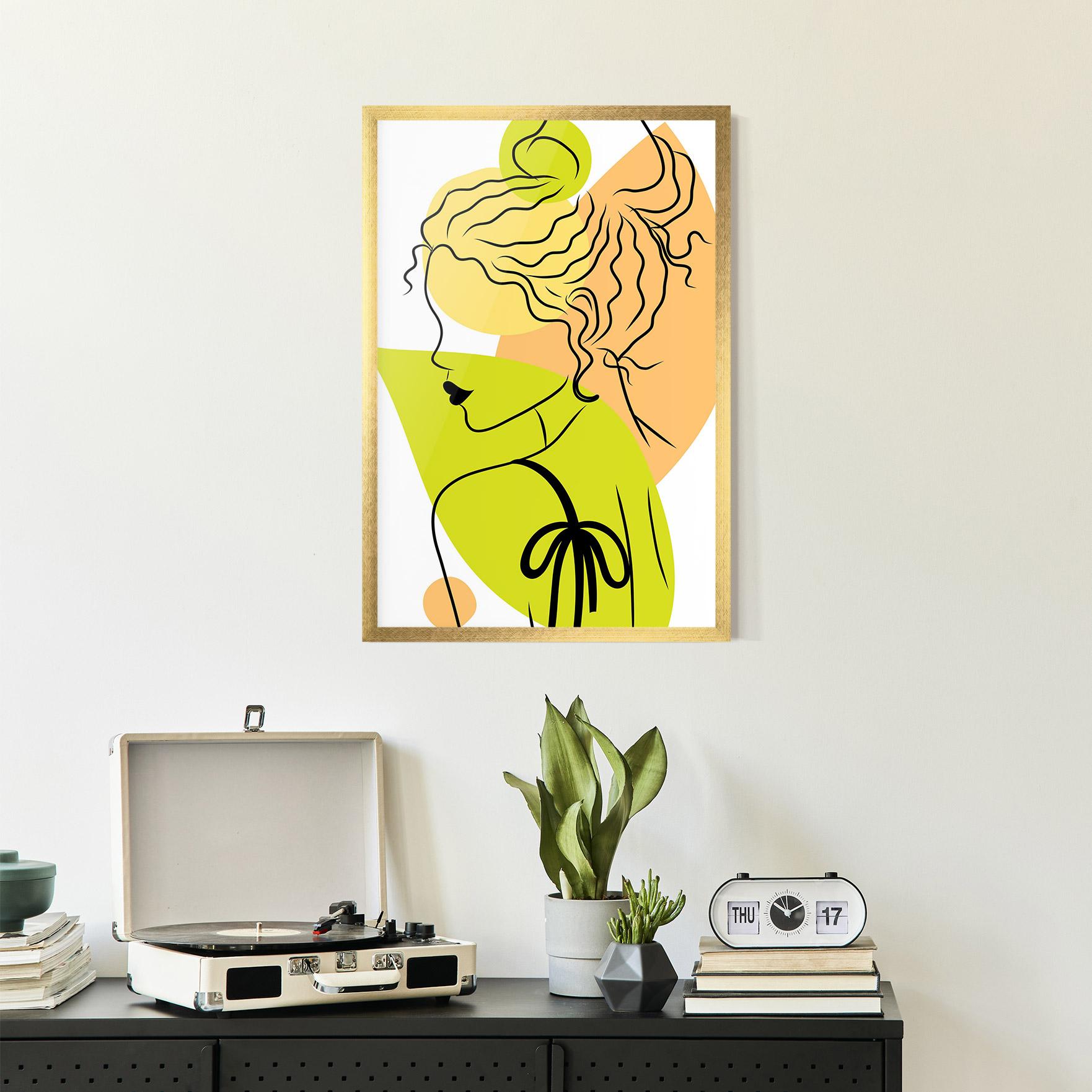 Poster Înrămat Lime Woman mockup 2