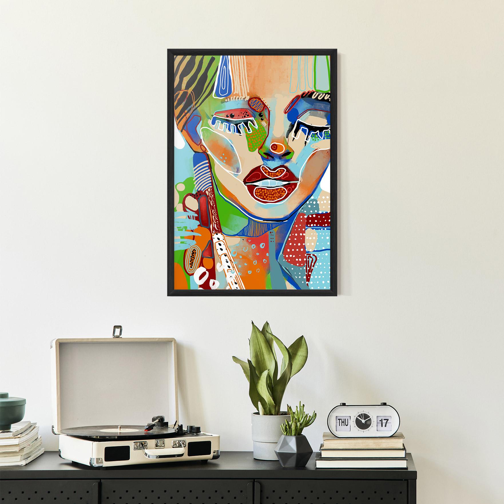 Poster Înrămat Abstract Art Woman mockup 2