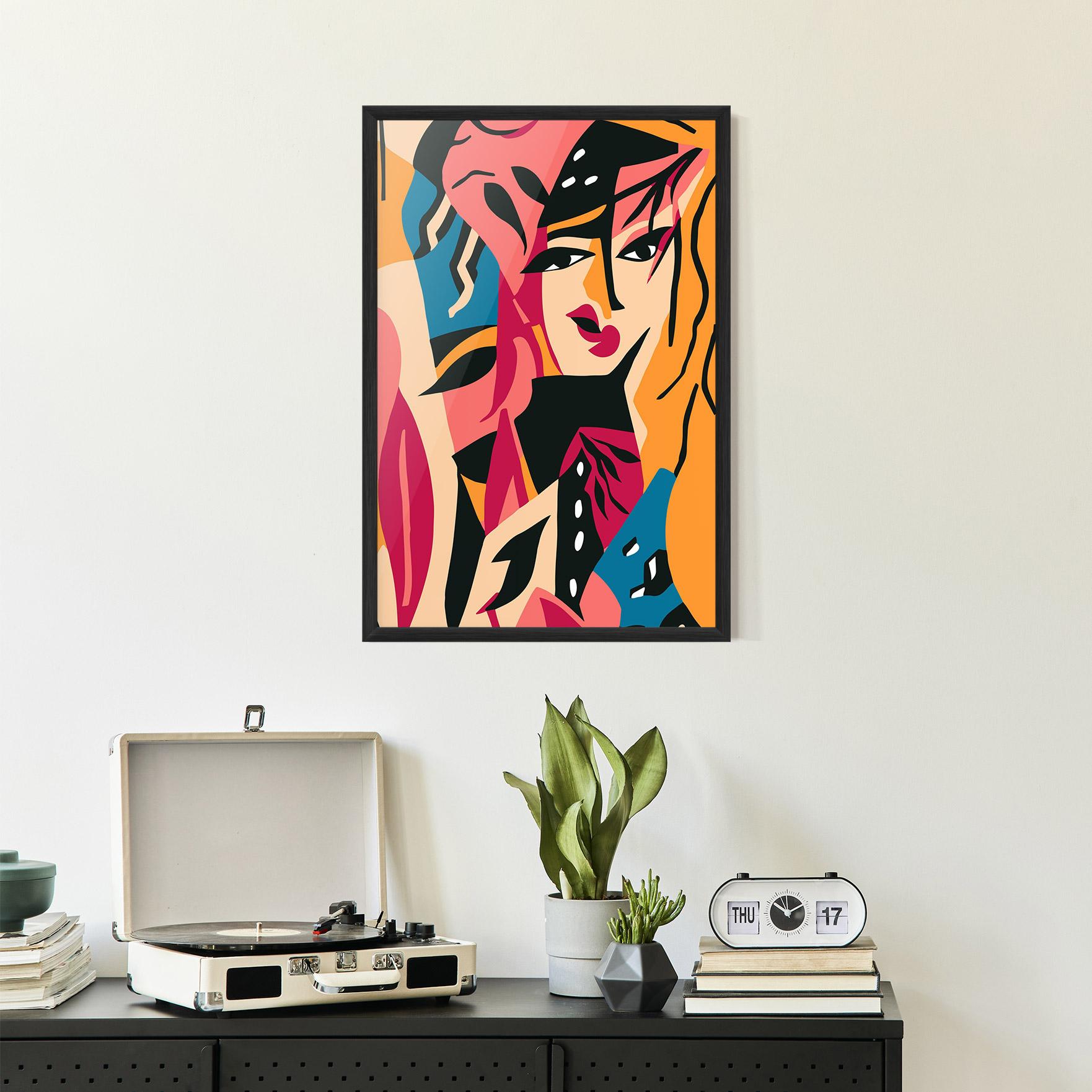 Poster Înrămat Crowd Face mockup 2