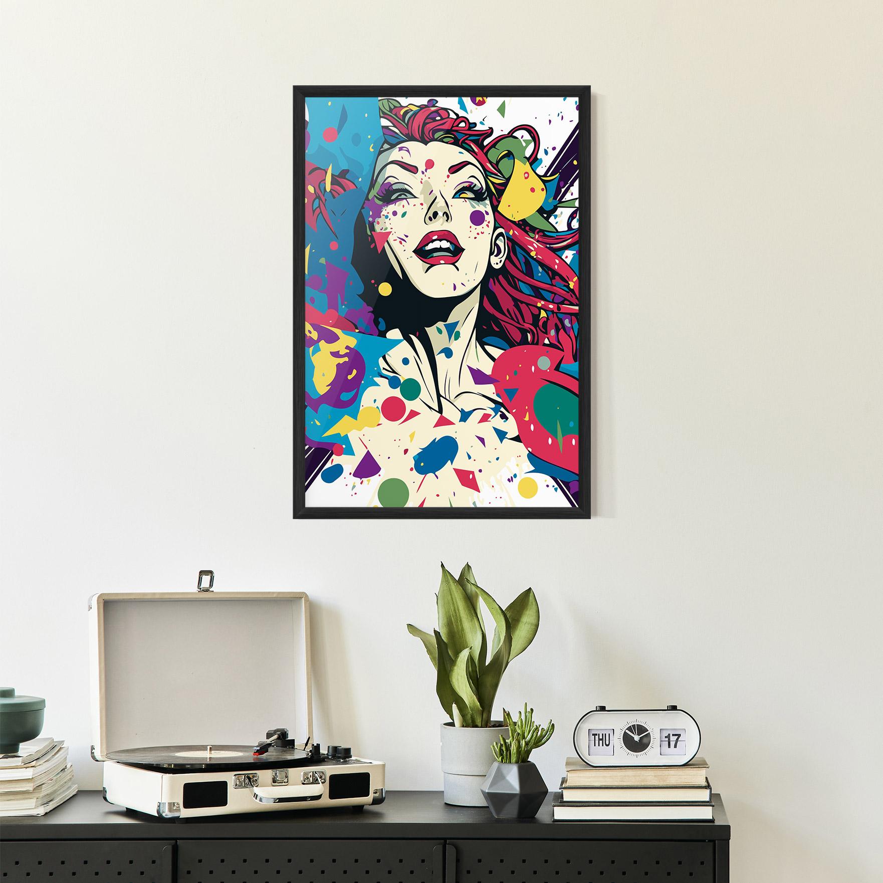 Poster Înrămat Fictional Woman mockup 2